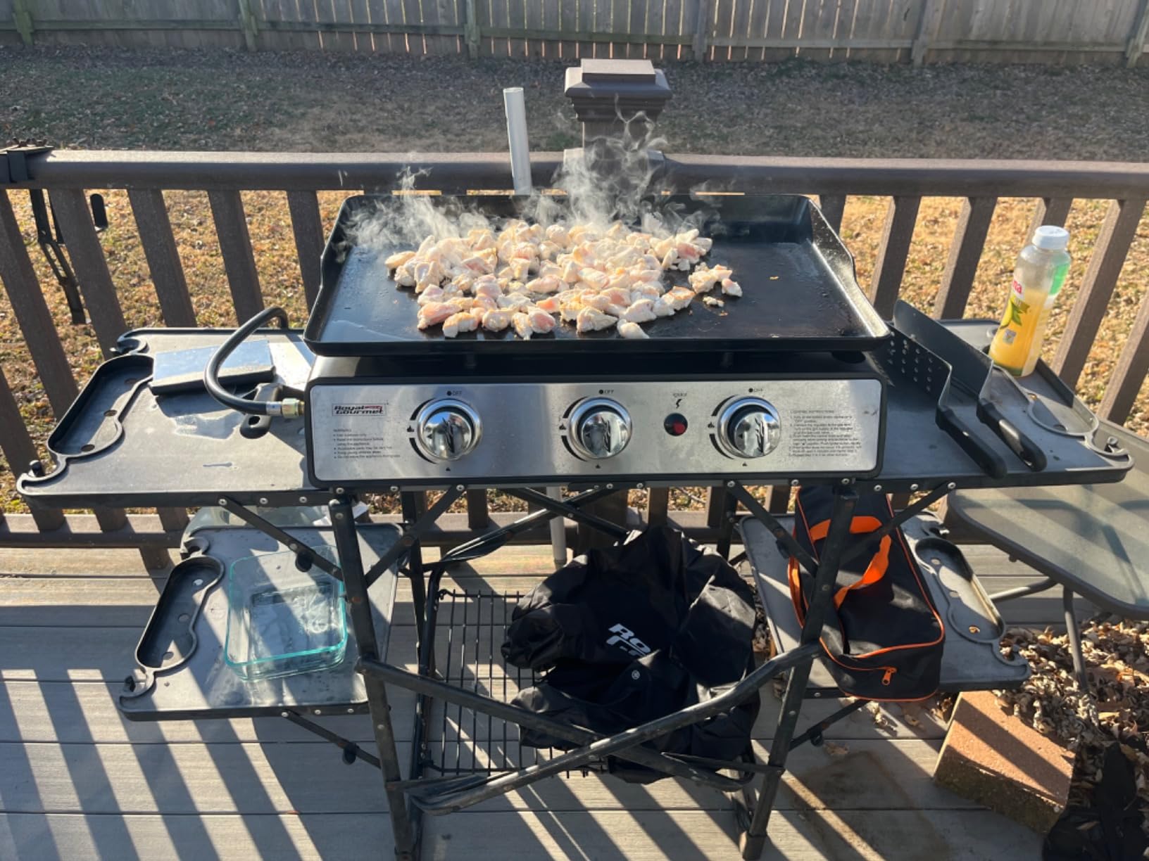 Royal Gourmet PD1301R 3-Burner Tabletop Propane Gas Griddle with Cover customer photo 2