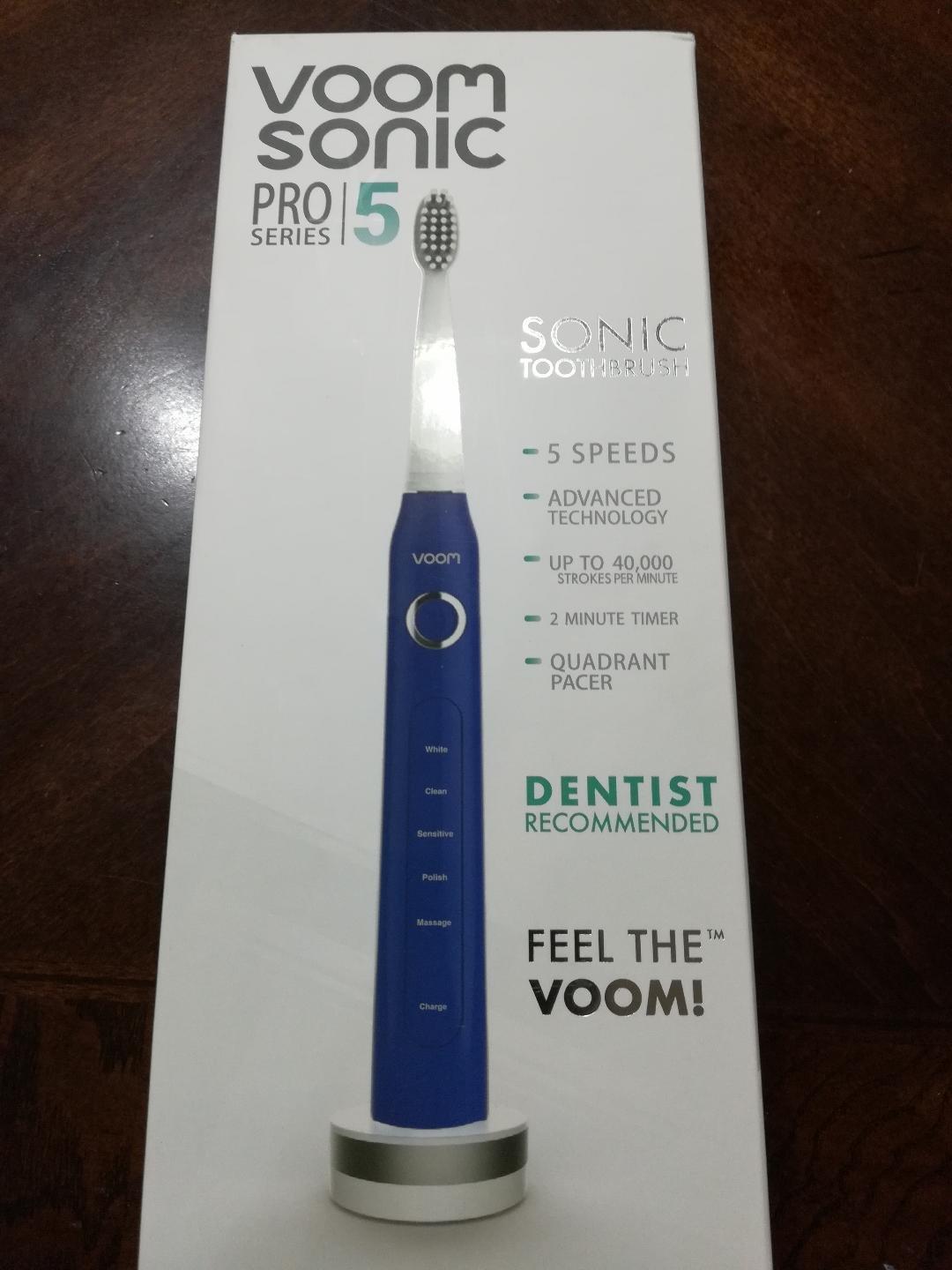Voom Sonic Pro 5 Series Ultrasonic Electric Toothbrush for Adults (Pink) – USB Rechargeable 40,000 Strokes/Minute – 5 Speeds – Bathroom Essentials & Travel Essentials customer photo 1