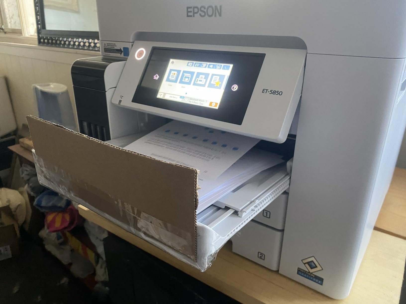 Epson EcoTank Pro ET-5800 Wireless Color All-in-One Supertank Printer with Scanner, Copier, Fax and Ethernet, White customer photo 1