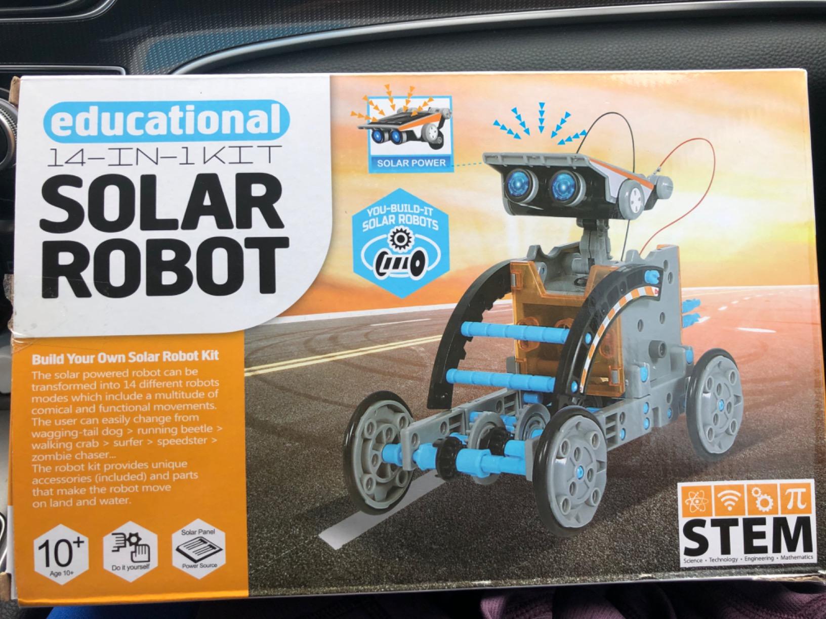 Solar Robot Kit, 14-in-1 STEM Building Toy for Kids DIY Science Robotic Set customer photo 1