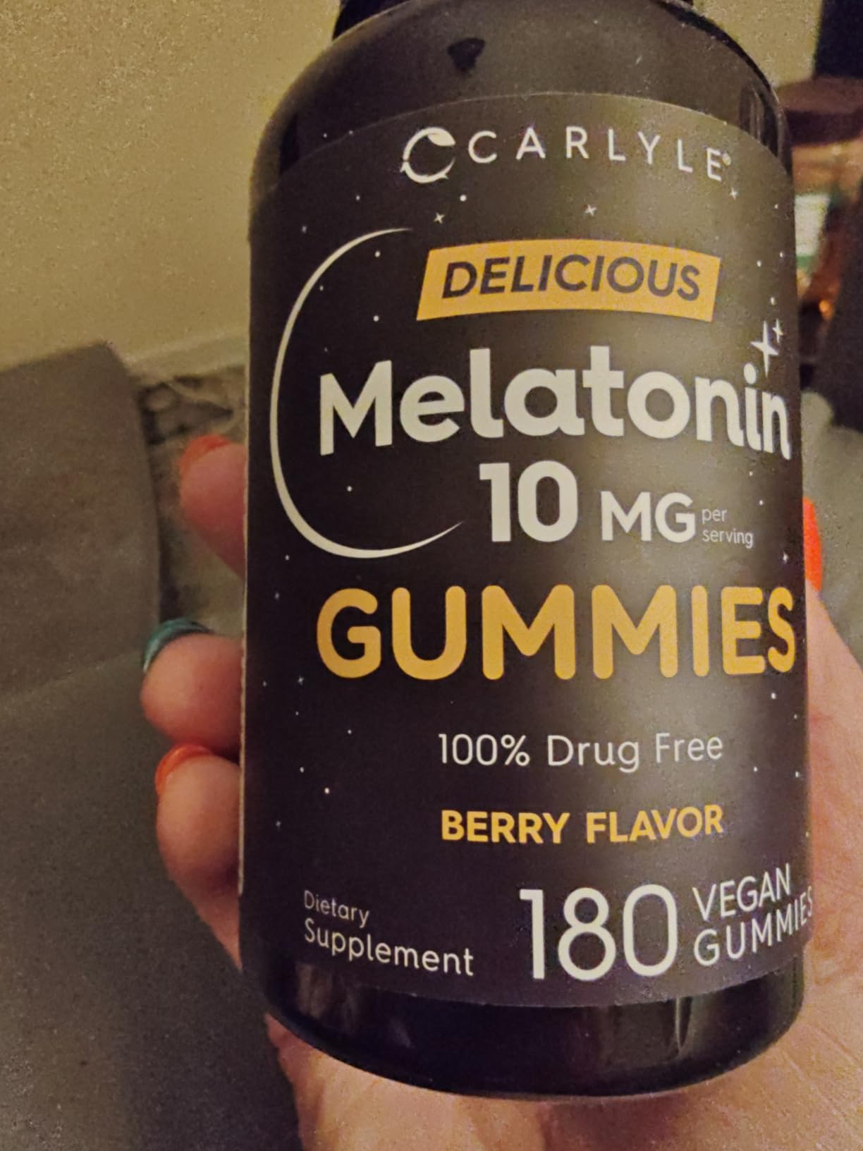 Carlyle Melatonin Gummies 10mg | 180 Count | Berry Flavor customer photo 1