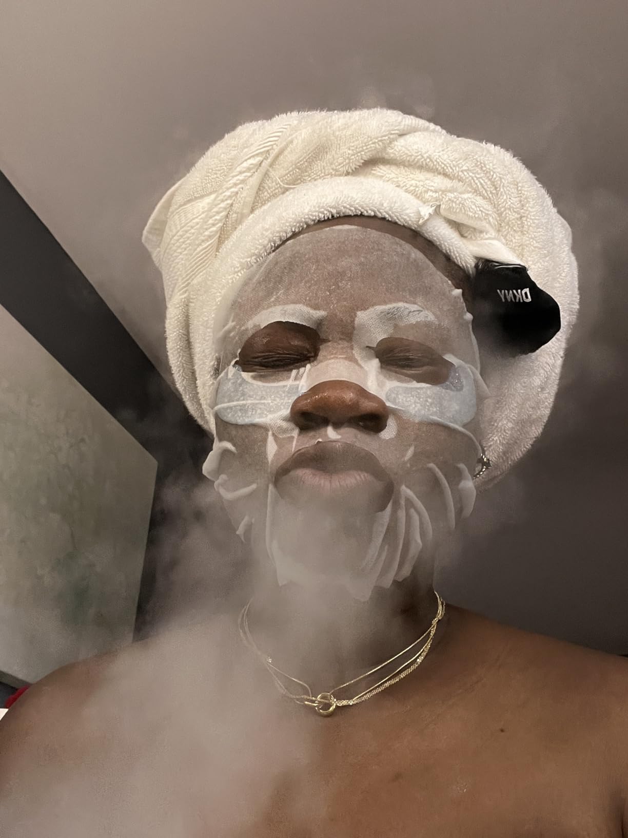 EZBASICS Facial Steamer, Nano Ionic Warm Mist for Facial Deep Cleaning Blue customer photo 1
