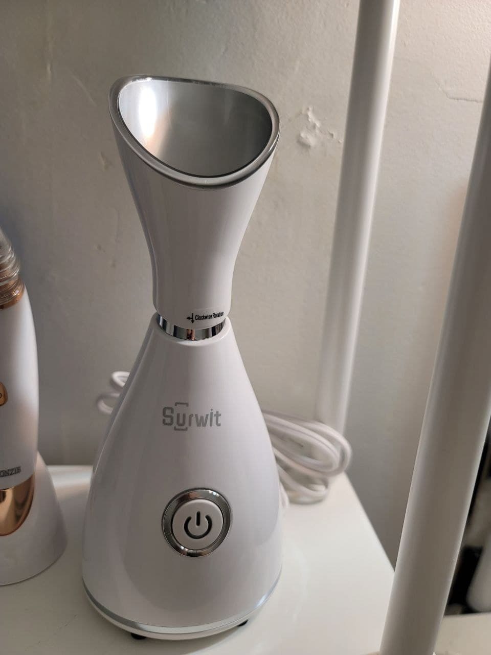 GETANYE Nano Ionic Face Steamer - 10X Penetration for Facial, Unclogs Pores, Moisturizing Spa Humidifier with Free Blackhead Remover Kit, Hair Band, Face Brush customer photo 1