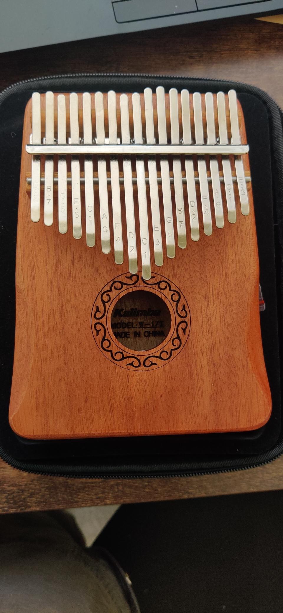 MIFOGE 17Keys Kalimba Thumb Piano with Hard Case Mahogany customer photo 2