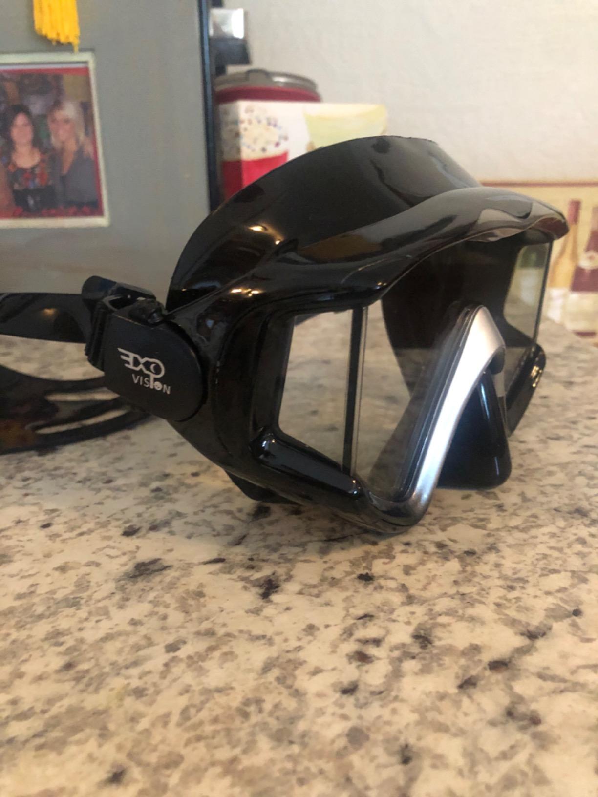 Adult Pano 3 Scuba Diving Mask, Tempered Glass Snorkel Mask Anti-Fog Swim Mask No Leakage Swim Goggles with Nose Cover Snorkeling Gear for Snorkeling, Freediving, Swimming customer photo 1