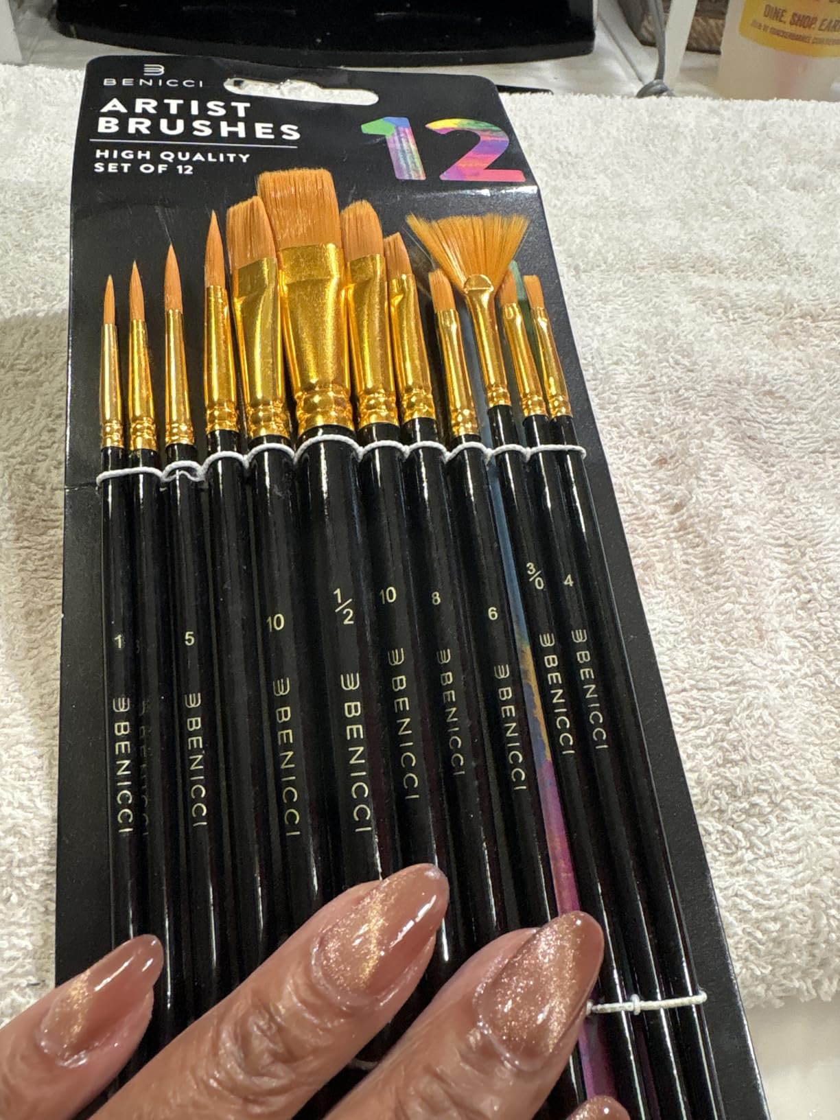 Professional Artist Paint Brush Set of 12 - Acrylic Painting Brushes Kit customer photo 2