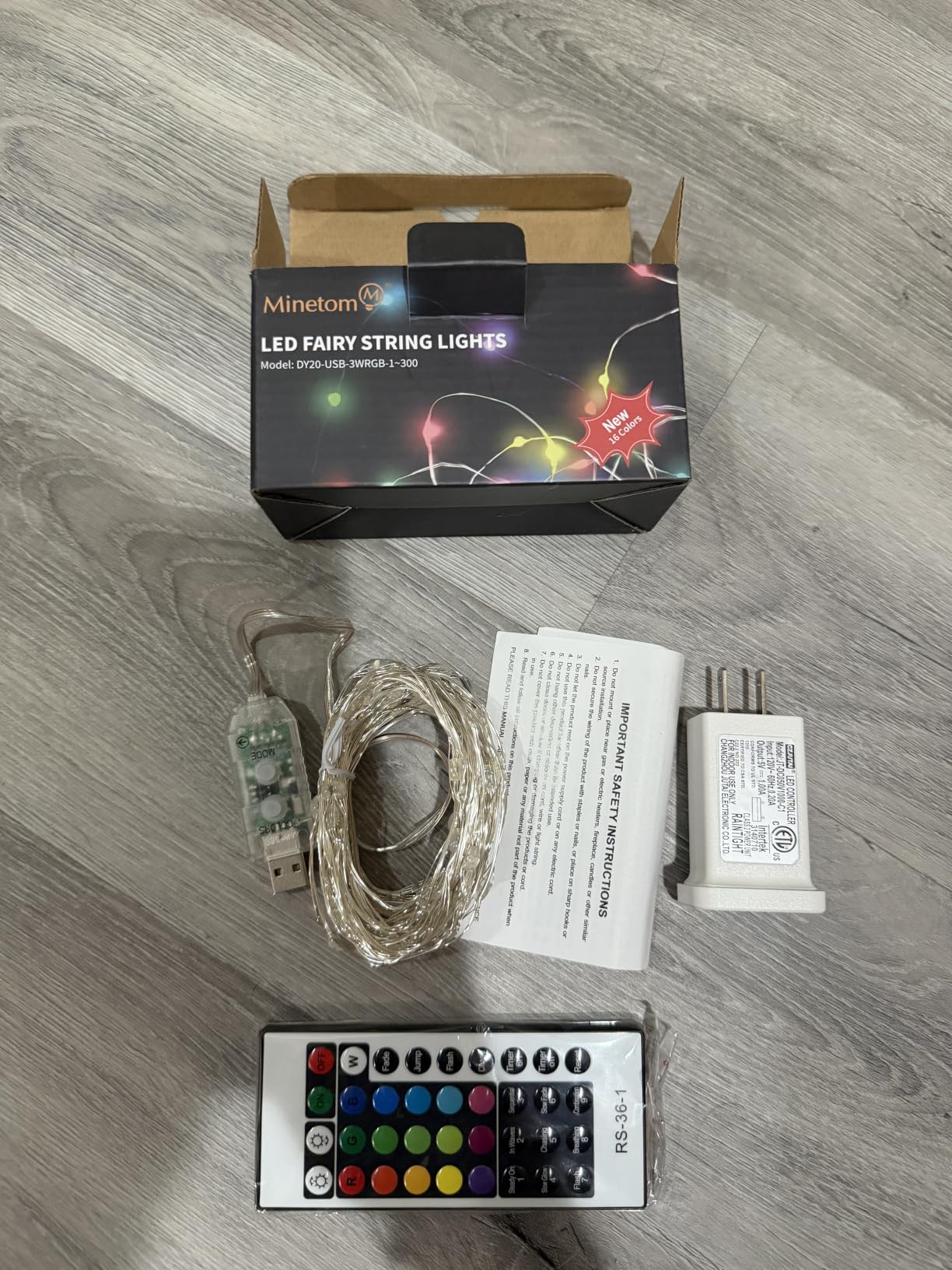 Minetom Color Changing Fairy String Lights: 66 Feet 200 Led Waterproof Twinkle Lights with Remote and Plug and 4 Light Modes for Craft Bedroom Ceiling Wedding Christmas 16 Colors customer photo 1