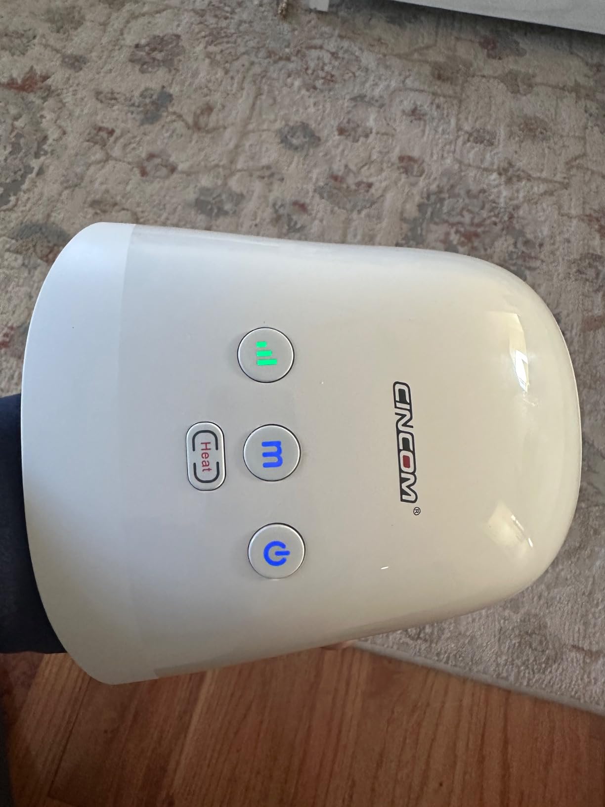 CINCOM Cordless Hand Massager with Heat and Compression, White customer photo 2