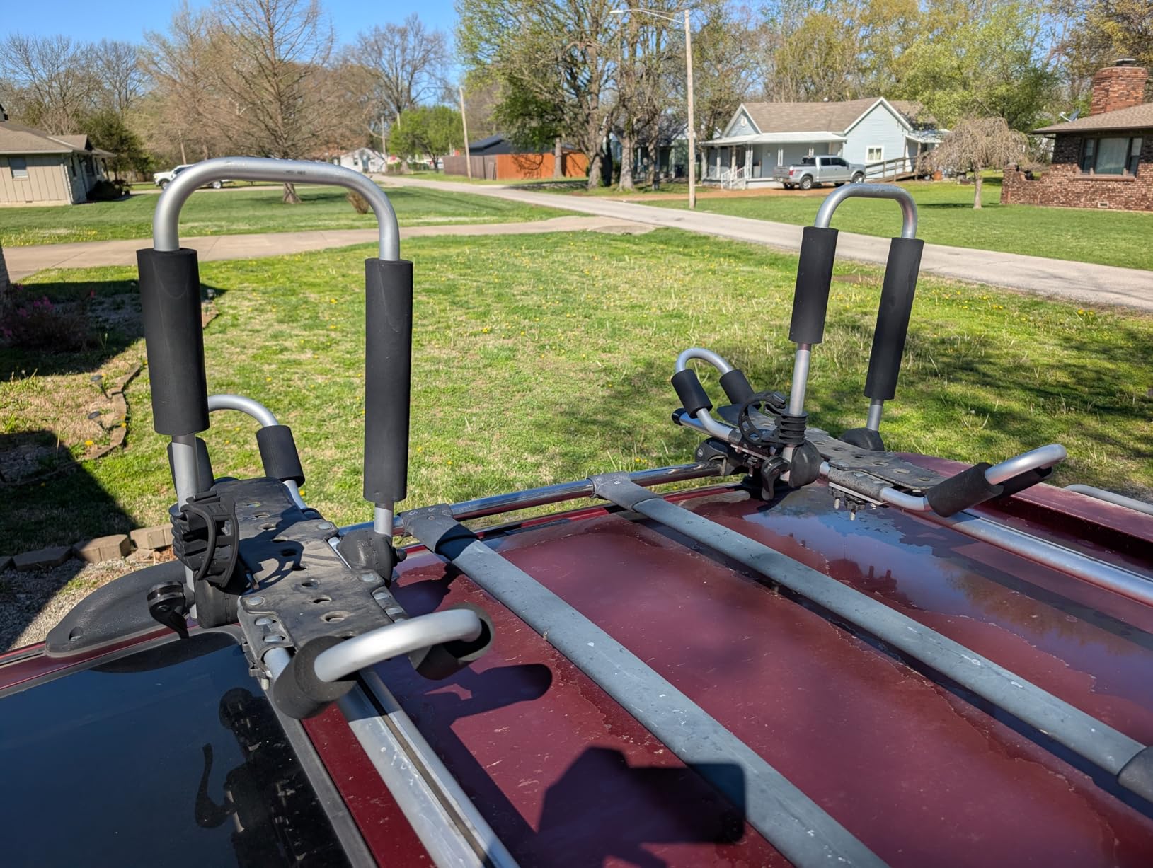 IKURAM R Aluminum Kayak Roof Rack Folding J-Style Universal 4-in-1 | For Canoe, SUP, Kayaks, Surfboard, Rooftop Mount, For SUV, Car and Truck Crossbars, Multifunction Carrier customer photo 1