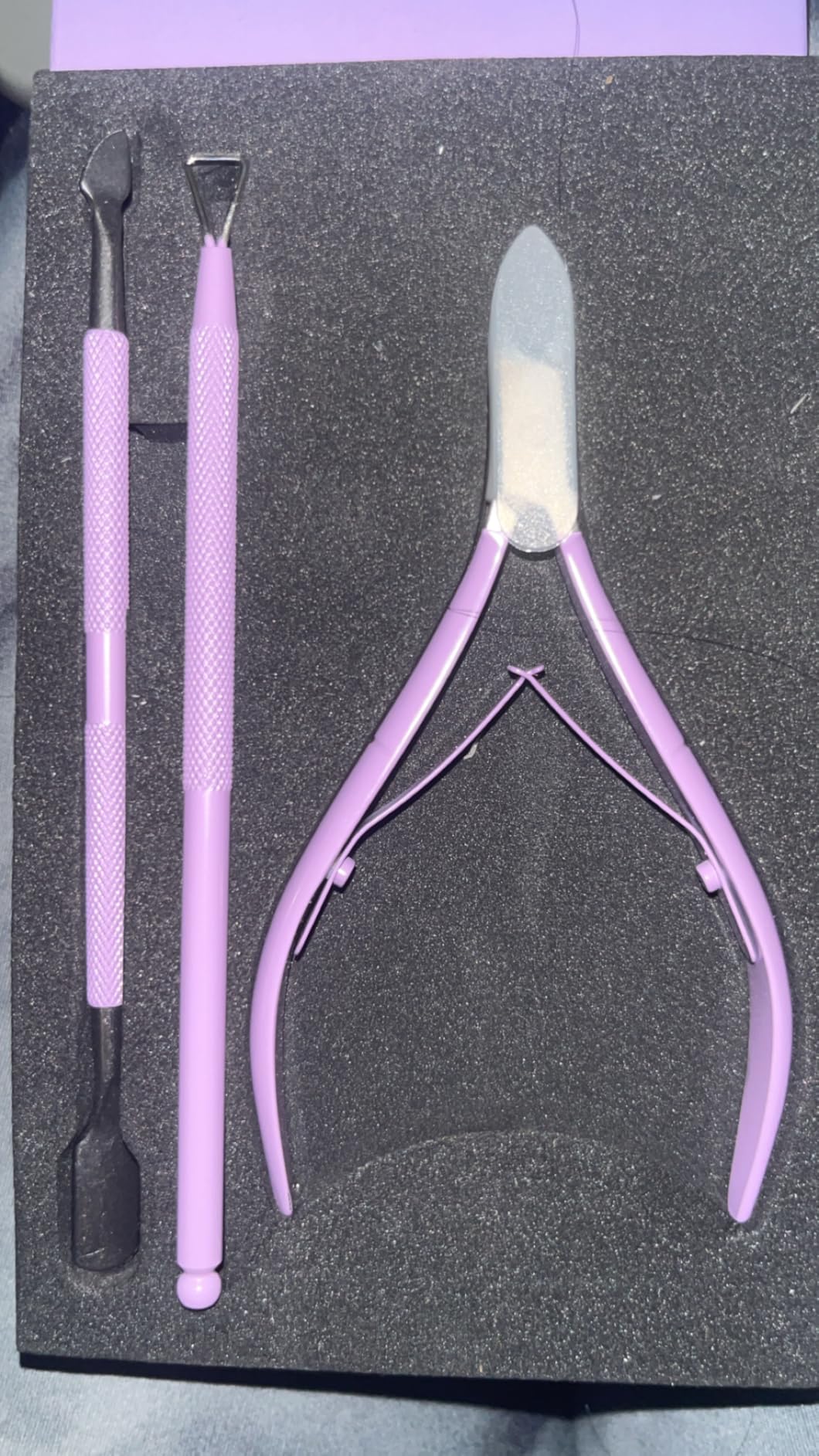 YINYIN Cuticle Trimmer with Pusher and Cutter,Silver customer photo 1