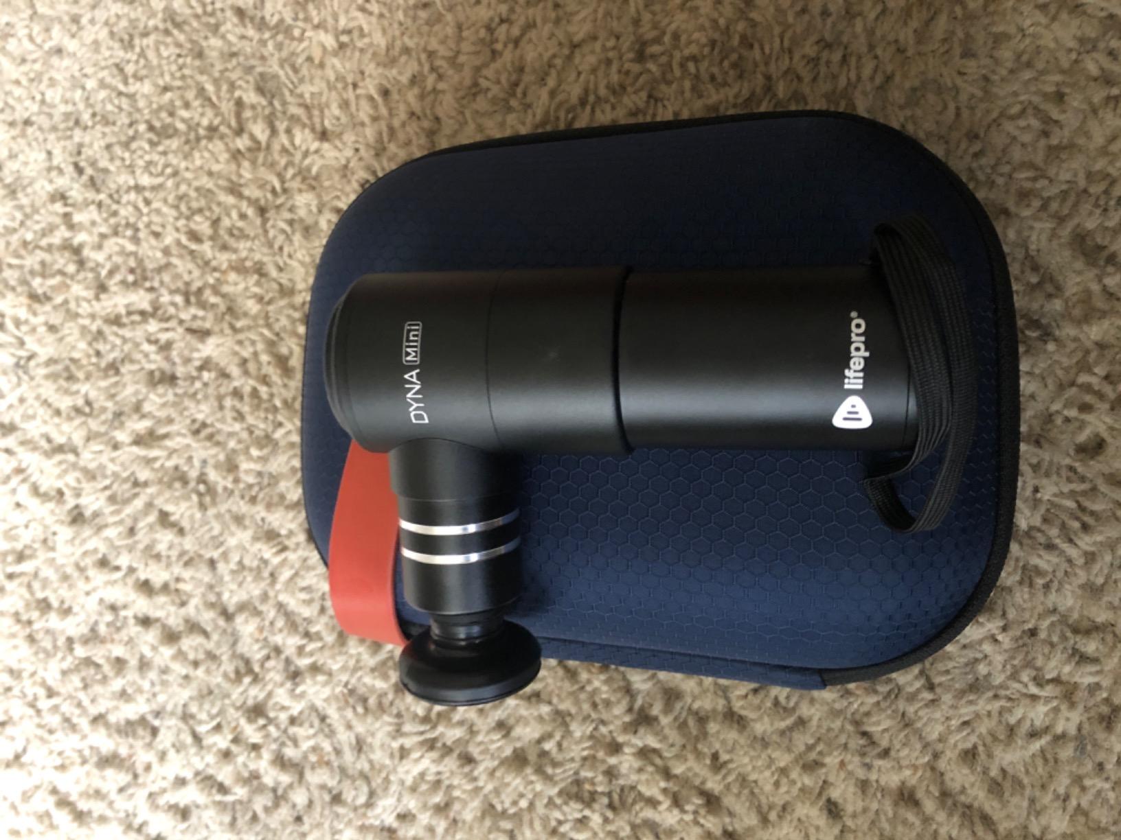 LifePro Dyna Mini Percussion Travel Massage Gun with 4 Speeds, USB-C & Case customer photo 2