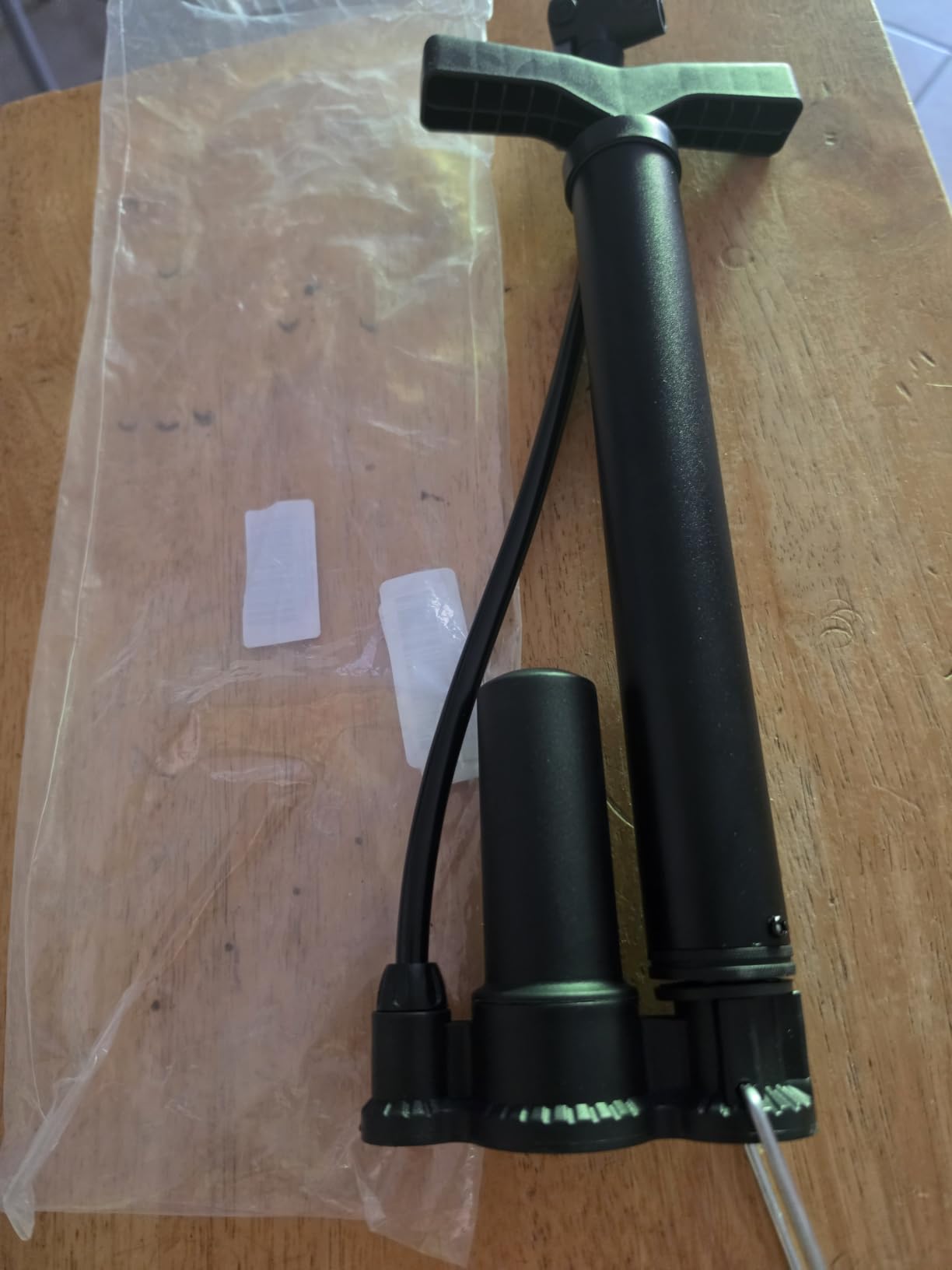 Bike Floor Pump, Bicycle Pump with Dual Presta & Schrader Valve Head, High Pressure Bicycle Tire Inflator, Portable Hand Air Pump for Road & Mountain Bikes, Strollers and Balls customer photo 2