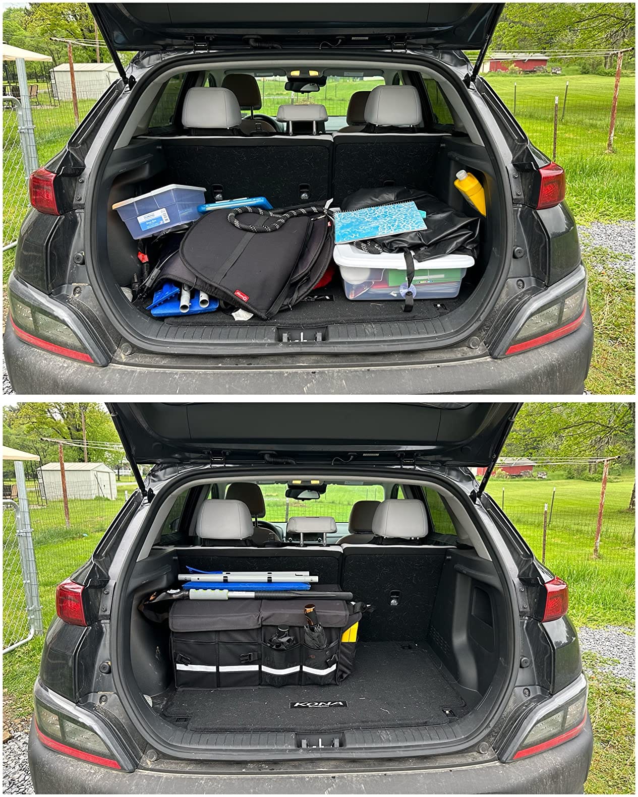 K KNODEL Trunk Organizer with Lid for Car, SUV, and Truck (Medium, Black) customer photo 1