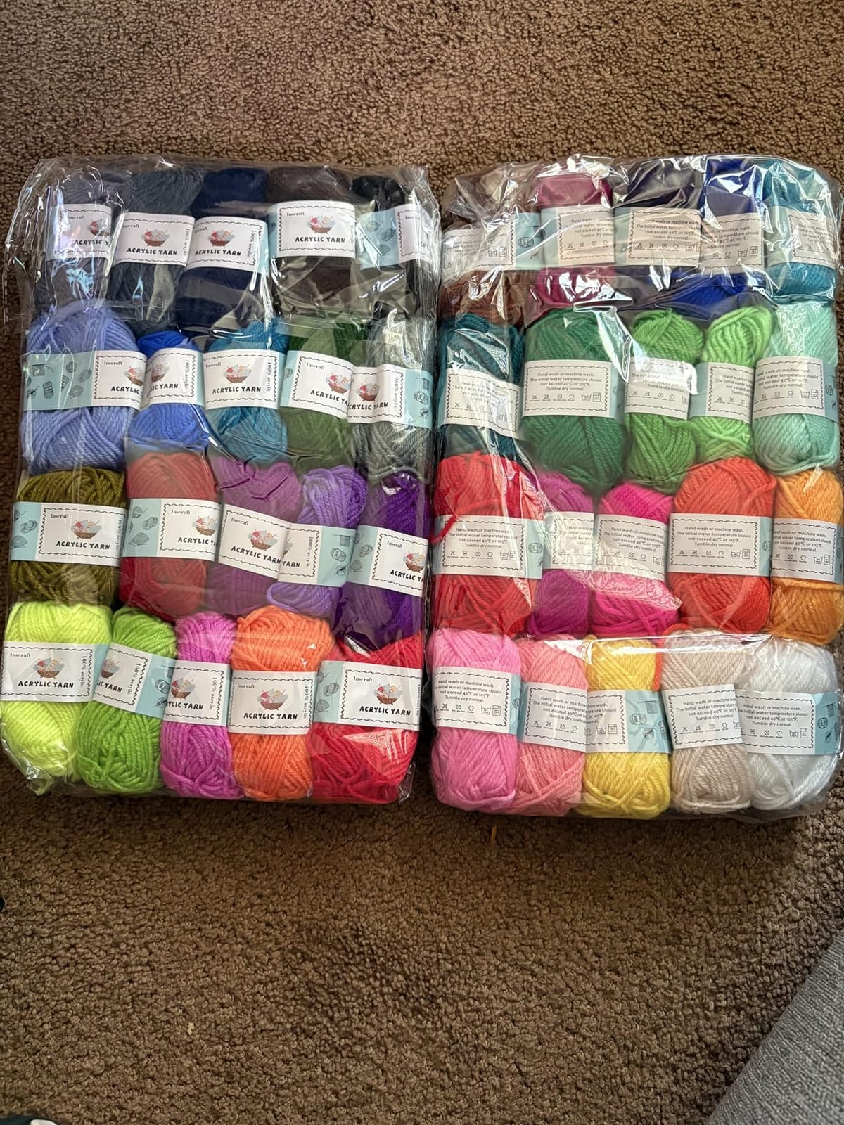 INSCRAFT 113 Piece Crochet Kit with Yarn Set– 1600 Yards Assorted Yarn for Knitting and Crochet, 73PCS Crochet Accessories Set Including Ergonomic Hooks, Knitting Needles & More Ideal Beginner Kit customer photo 1