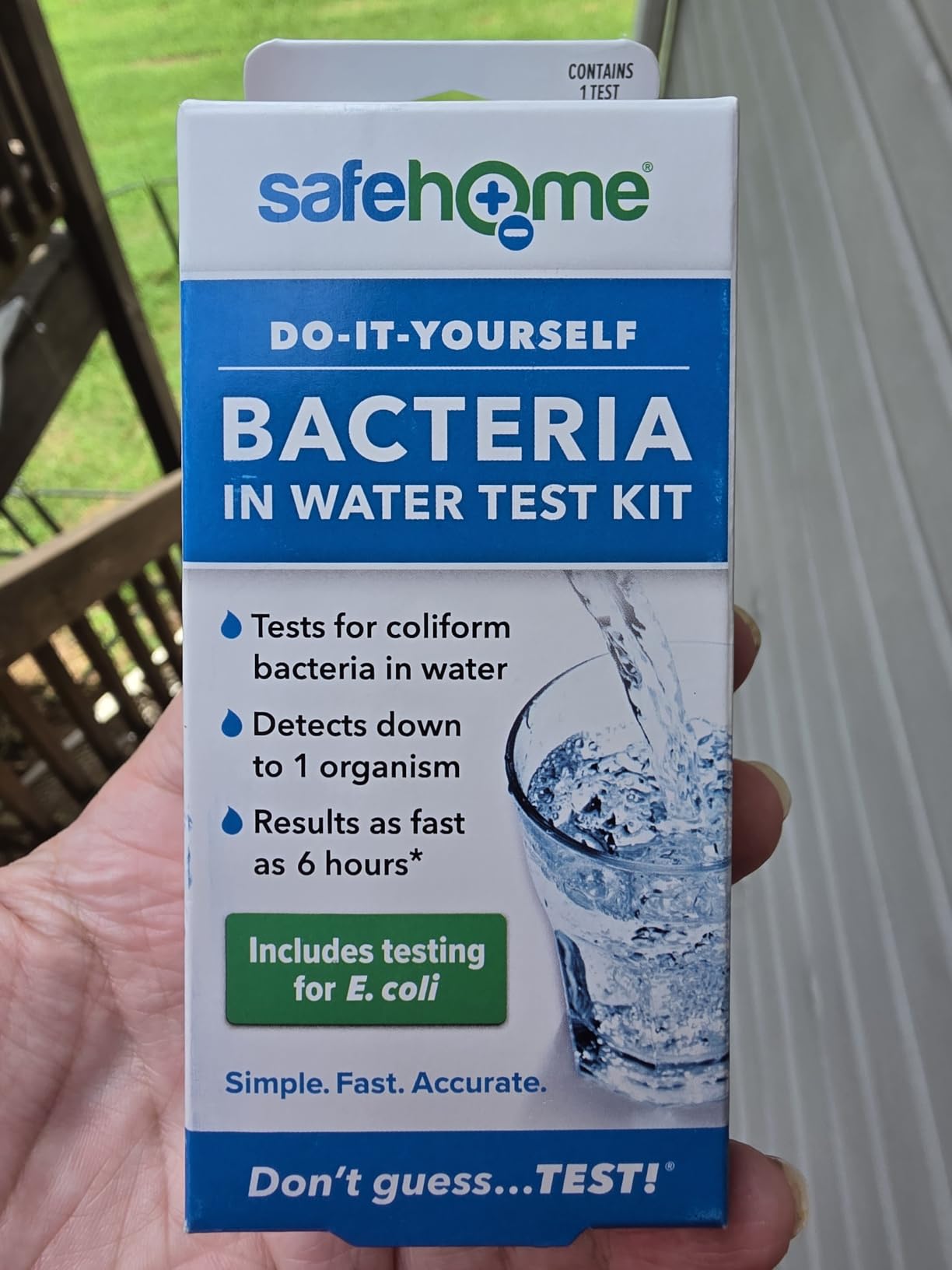 Safe Home DIY Bacteria in Water Test Kit - Results as Fast as 6 Hours - Detects 50 Different Species of Coliform Bacteria - EPA Lab Certified - Made in the USA - (1 Pack) customer photo 1