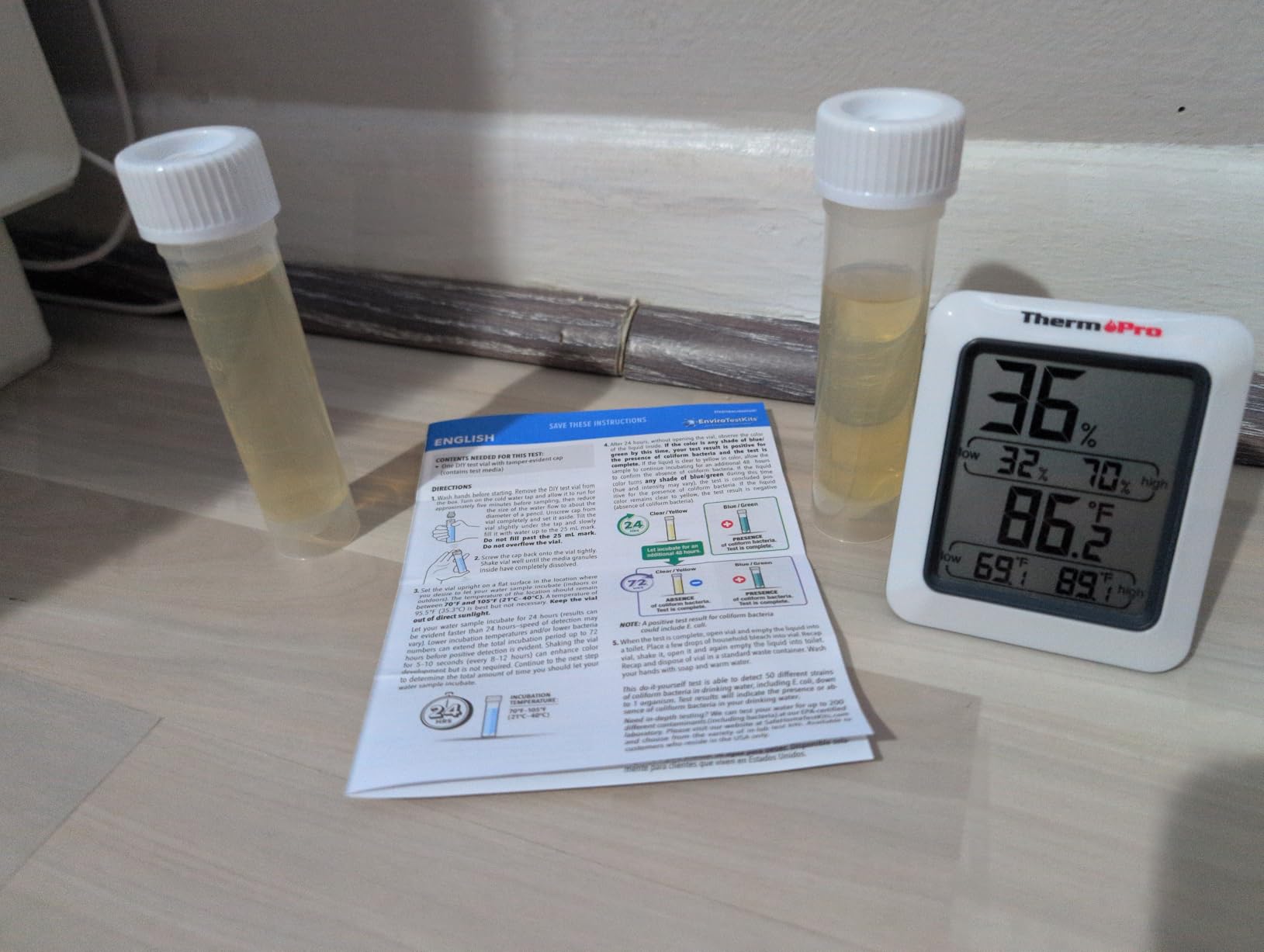 Safe Home DIY Bacteria in Water Test Kit - Results as Fast as 6 Hours - Detects 50 Different Species of Coliform Bacteria - EPA Lab Certified - Made in the USA - (1 Pack) customer photo 2