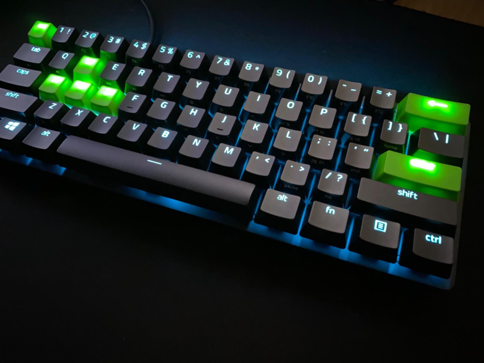 Razer Huntsman Mini 60% Gaming Keyboard: Linear Optical Switches - Aluminum Top Frame - Chroma RGB Lighting - PBT Keycaps - Onboard Memory - Snap Tap - Black customer photo 2