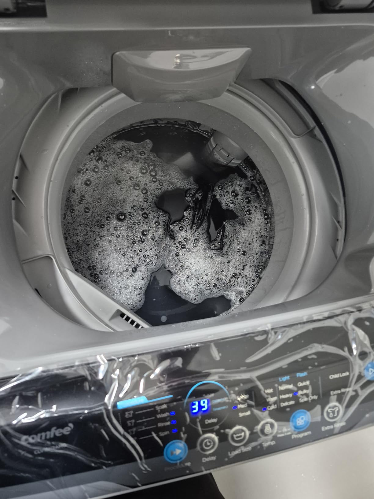 COMFEE' Portable Washing Machine 0.9 cu.ft Compact Washer with LED Display | 5 Wash Cycles, 2 Built-in Rollers, Space Saving Full-Automatic Washer customer photo 1