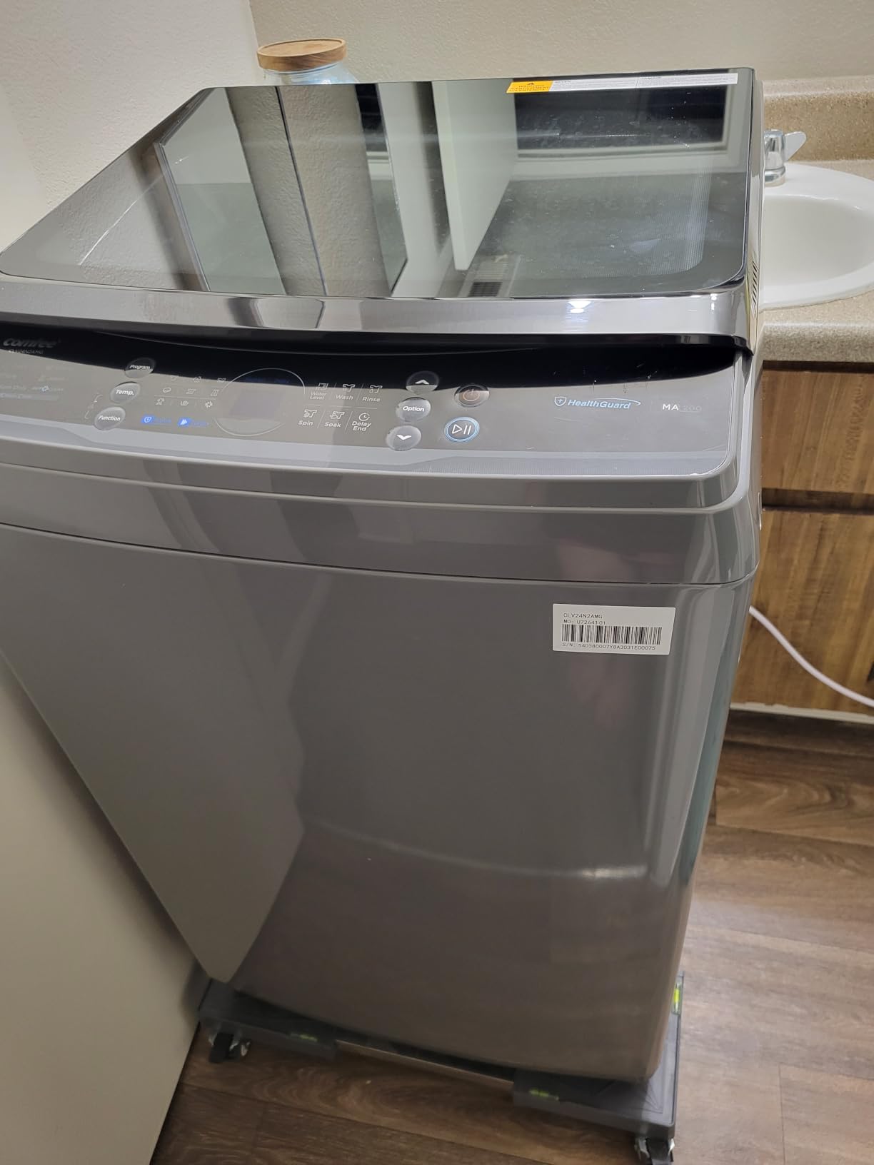 COMFEE' Portable Washing Machine 0.9 cu.ft Compact Washer with LED Display | 5 Wash Cycles, 2 Built-in Rollers, Space Saving Full-Automatic Washer customer photo 2