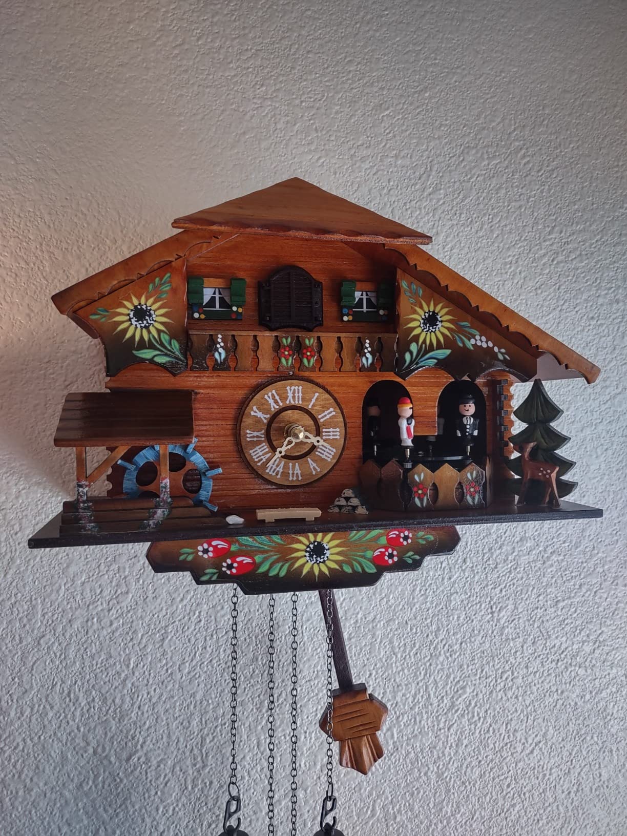 Kintrot Cuckoo Clock Pendulum Quartz Wall Clock Black Forest House Home Decor customer photo 1