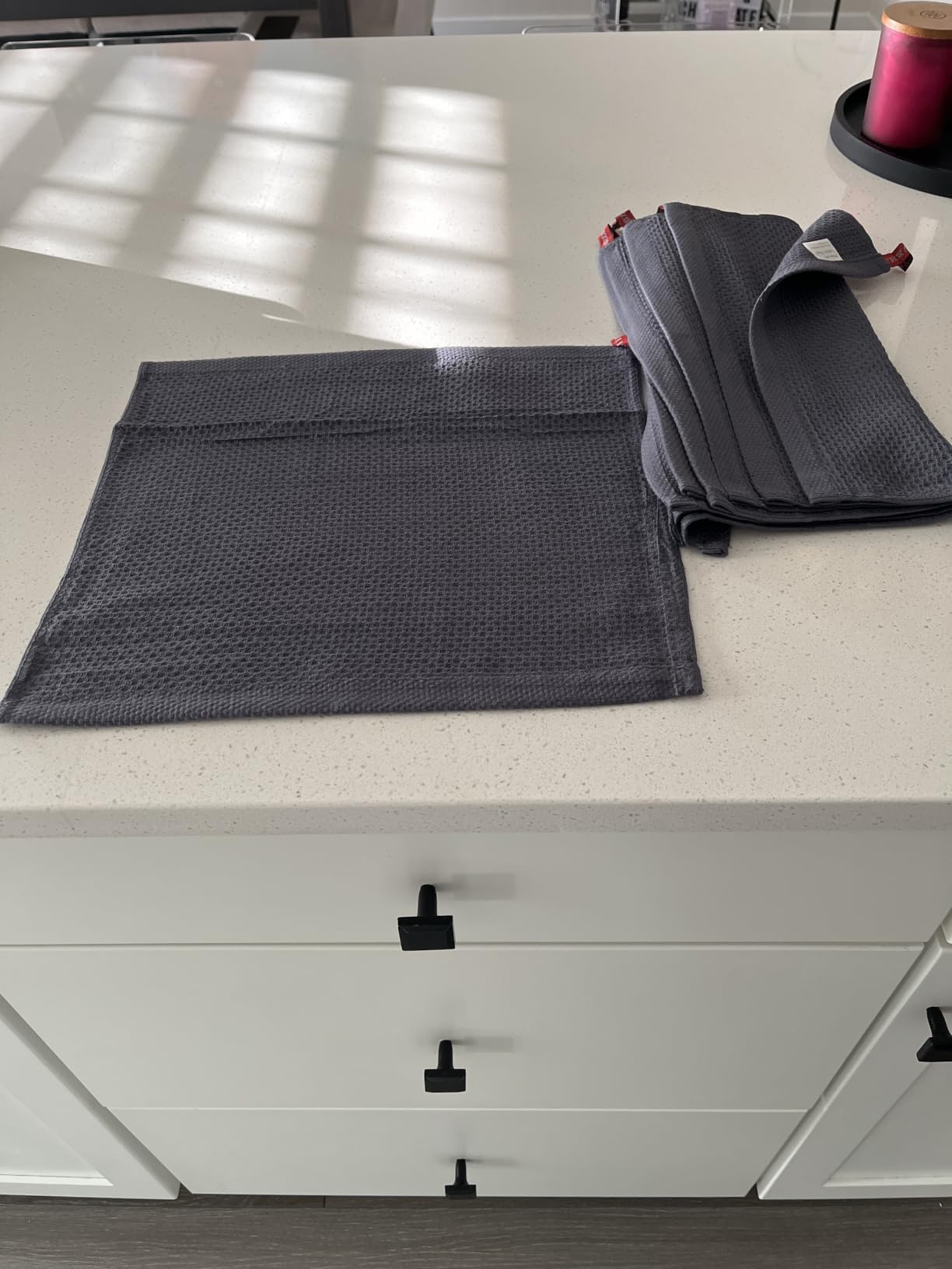 Homaxy 100% Cotton Waffle Weave Kitchen Dish Cloths 6-Pack, Mixed Color customer photo 2