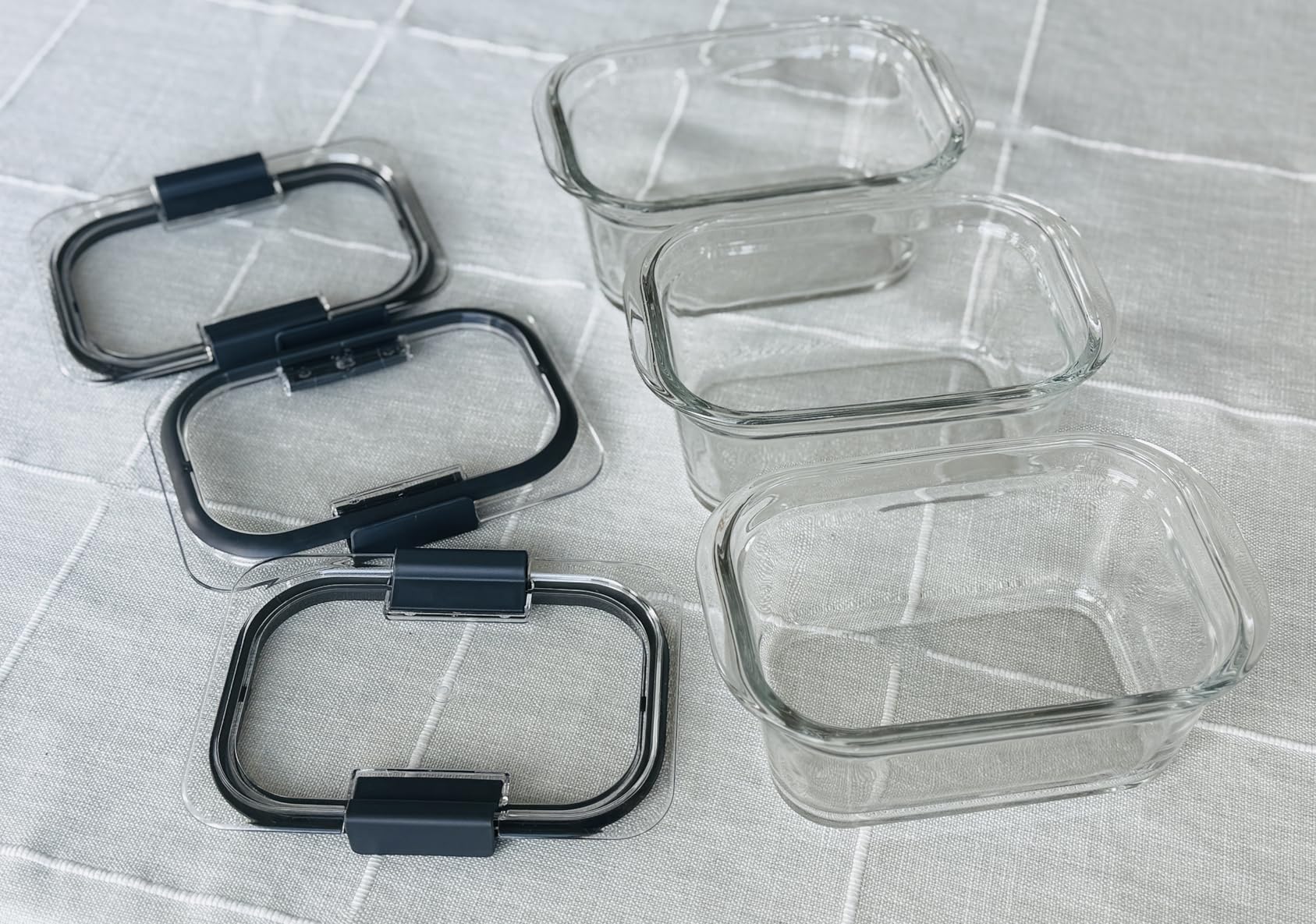 Rubbermaid Brilliance Glass Food Storage Containers, Assorted Sizes, Set of 9, BPA-Free, Leak-Proof, Clear customer photo 2