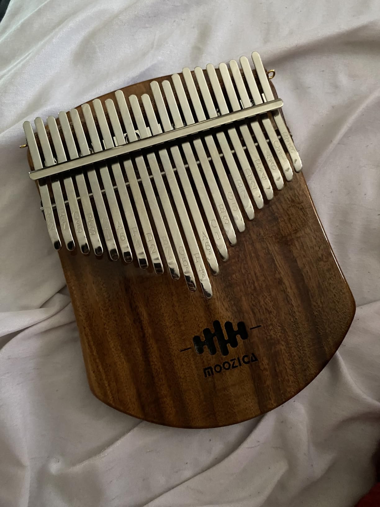 MOOZICA 21 Keys Solid Koa Kalimba Thumb Piano, Single Solid Wood Flat-board Professional Kalimba Marimba with Learning Instruction and High Performance Carrying Case (Acacia Koa, 21-Key) customer photo 1