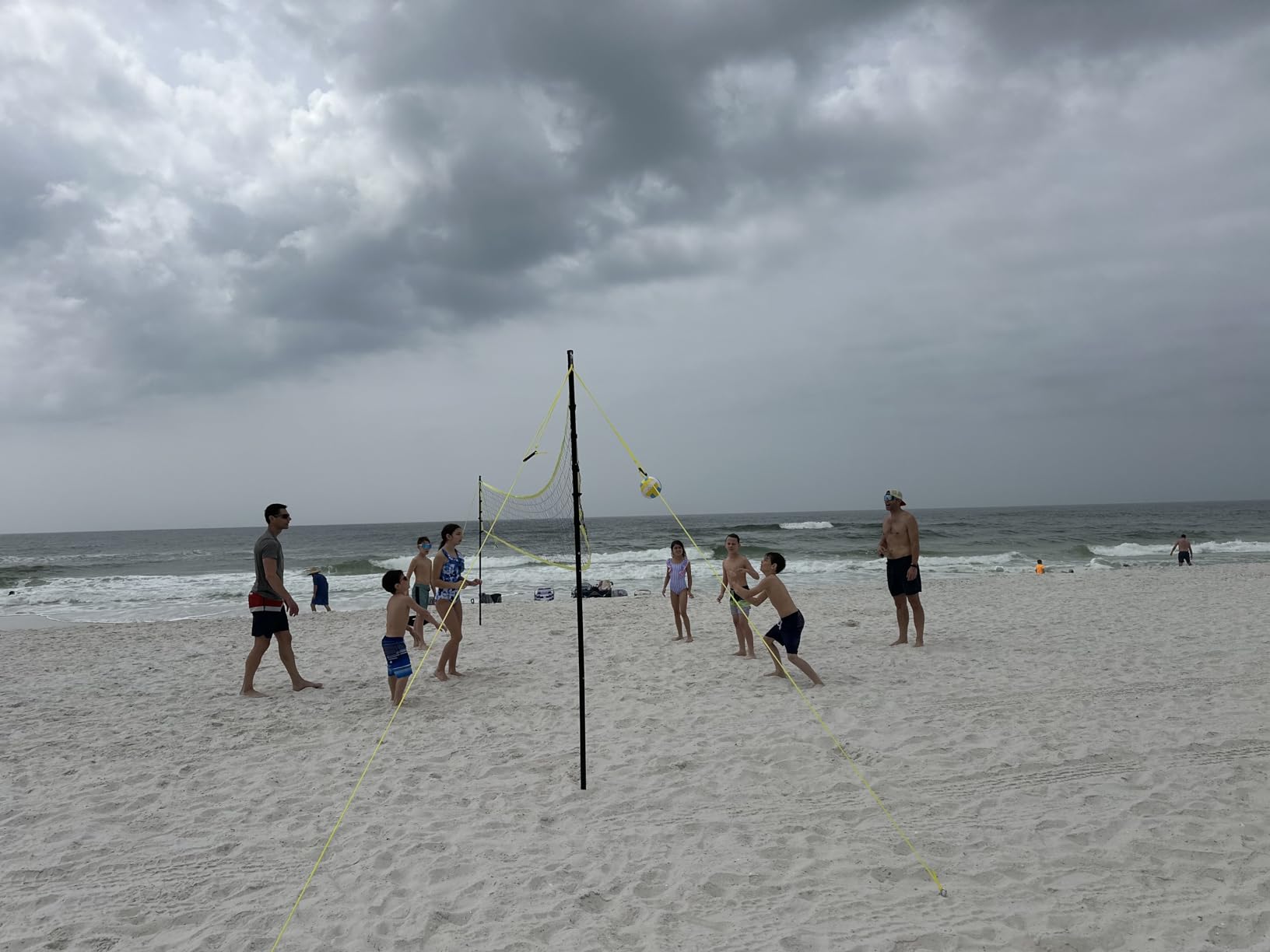 Outdoor Volleyball Net for Backyard, 32FT Anti-Sag Net with Steel Poles customer photo 1