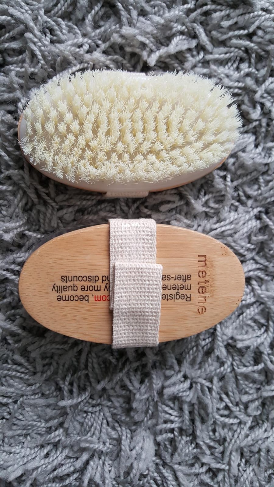 Metene Dry Brushing Body Brush with Soft and Stiff Natural Bristles, Body Exfoliating/Massage Scrub Brush for Cellulite and Lymphatic, Improve Your Circulation, 2 Pack customer photo 2