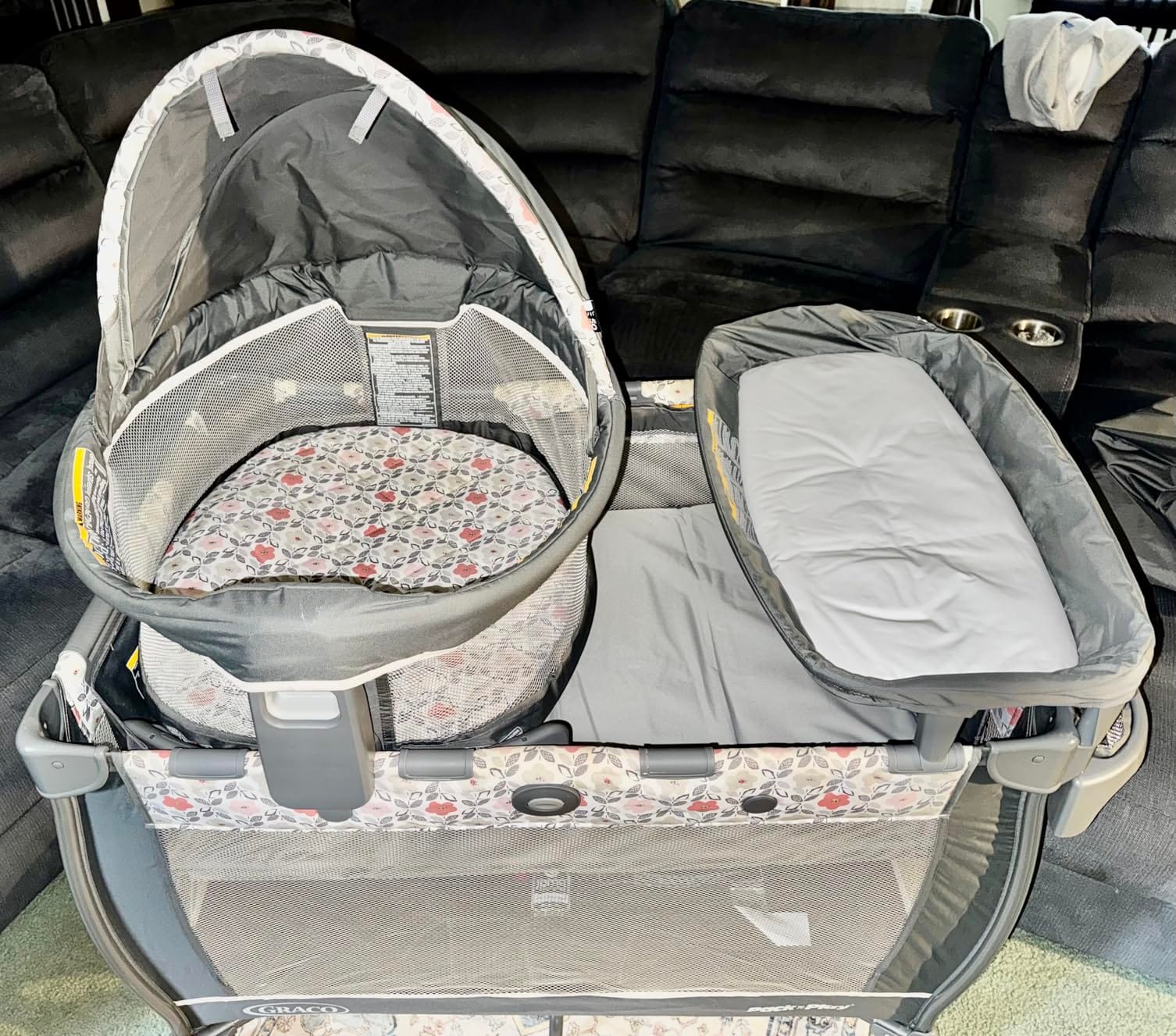 Graco® Pack n Play Dome LX Playard with Baby Bassinet Lightweight Portable Crib Push-Button Fold Travel Crib Redmond Convertible customer photo 1