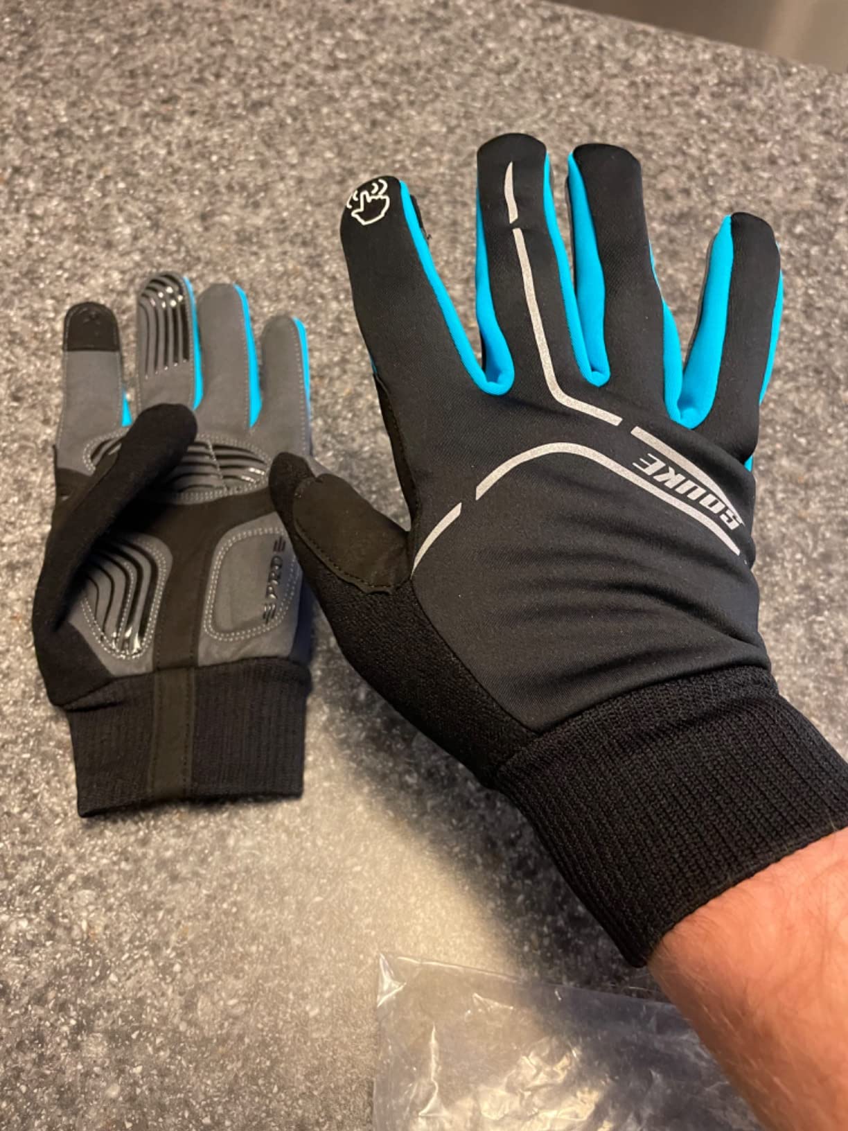 Souke Sports Winter Cycling Gloves Men Women Thermal Padded Bike Gloves customer photo 1