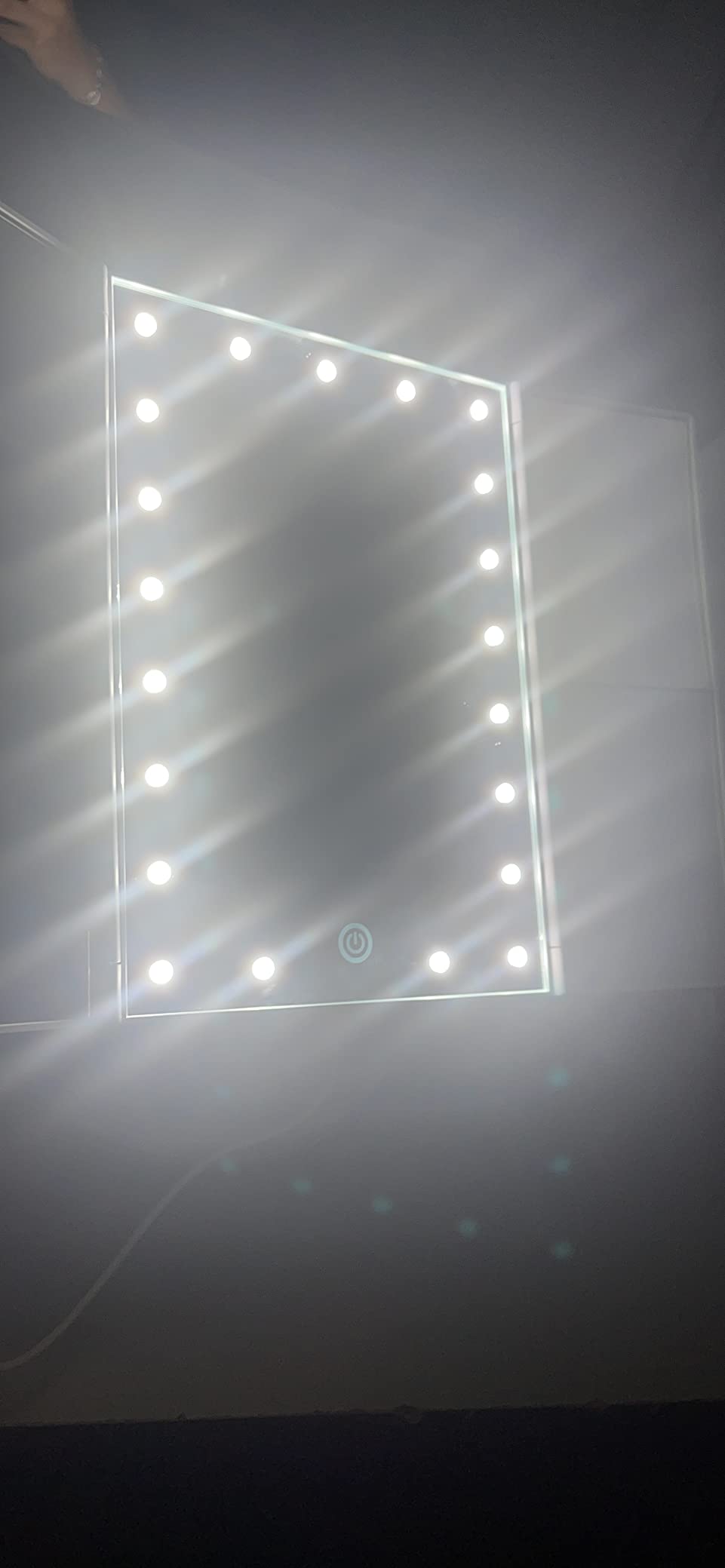 Infitrans Trifold Makeup Mirror Vanity Mirror with Lights,1X 2X 3X Magnification,Touch Control,Adjustable Rotation,Dual Power Supply,Portable Travel Cosmetic Mirror,Birthday Gifts for Women,Teengirls customer photo 2