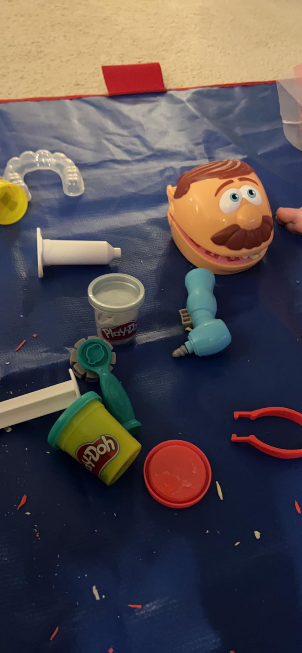 Play-Doh Drill 'n Fill Dentist Toy for Kids 3 Years and Up with Cavity and Metallic Colored Modeling Compound, 10 Tools, 6 Total Cans, 2 Ounces Each, Non-Toxic, Assorted Colors customer photo 2