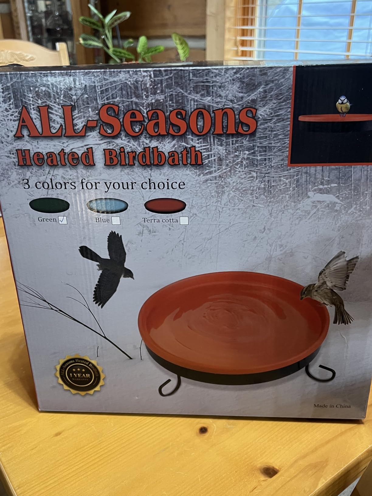 Heated Bird Bath for Outdoors for Winter, 3 Easy Ways to Mount Detachable Bird Bath Bowl, 75W Heated Bird Baths with Thermostatically Controlled for Garden Yard Patio Lawn, Terracotta customer photo 2
