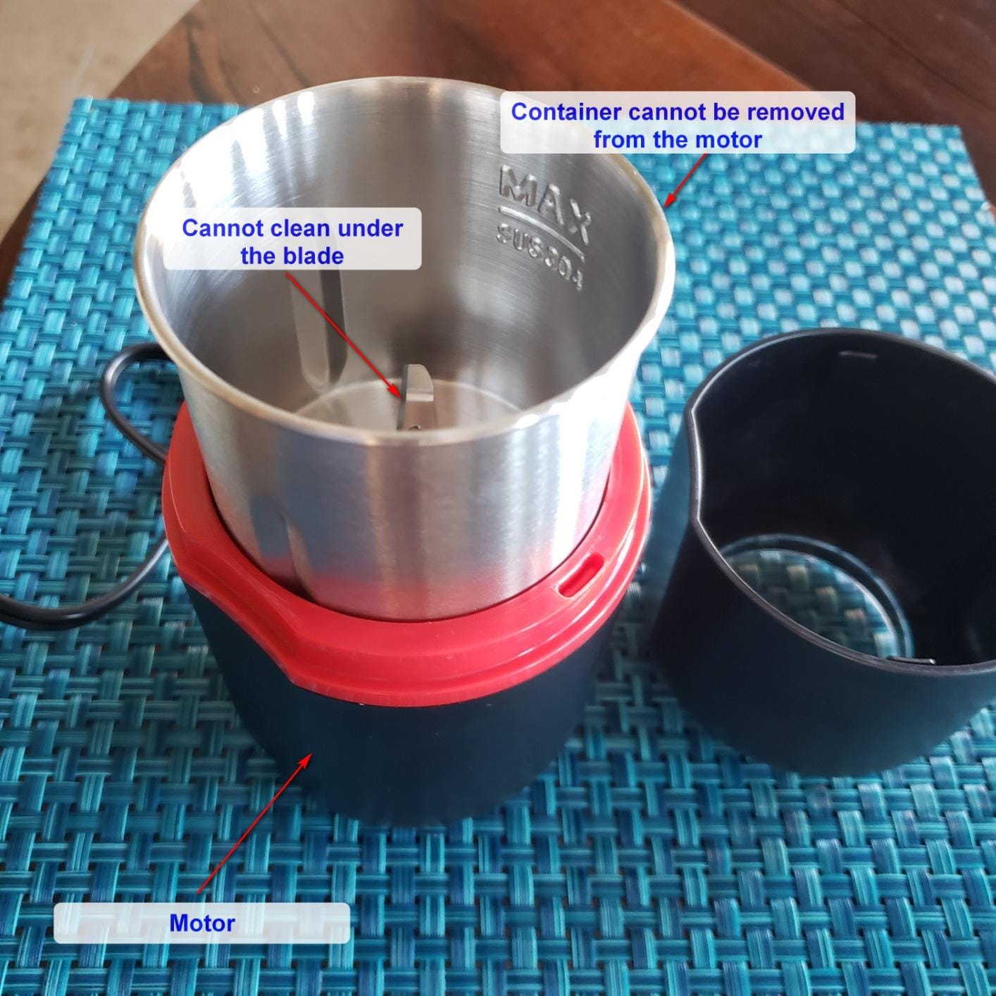 Herb Grinder Electric, Turimon Large Herbal/Coffee Grinders/Mill/Crusher for Spice and Herbs With Cleaning Brush - Black customer photo 2
