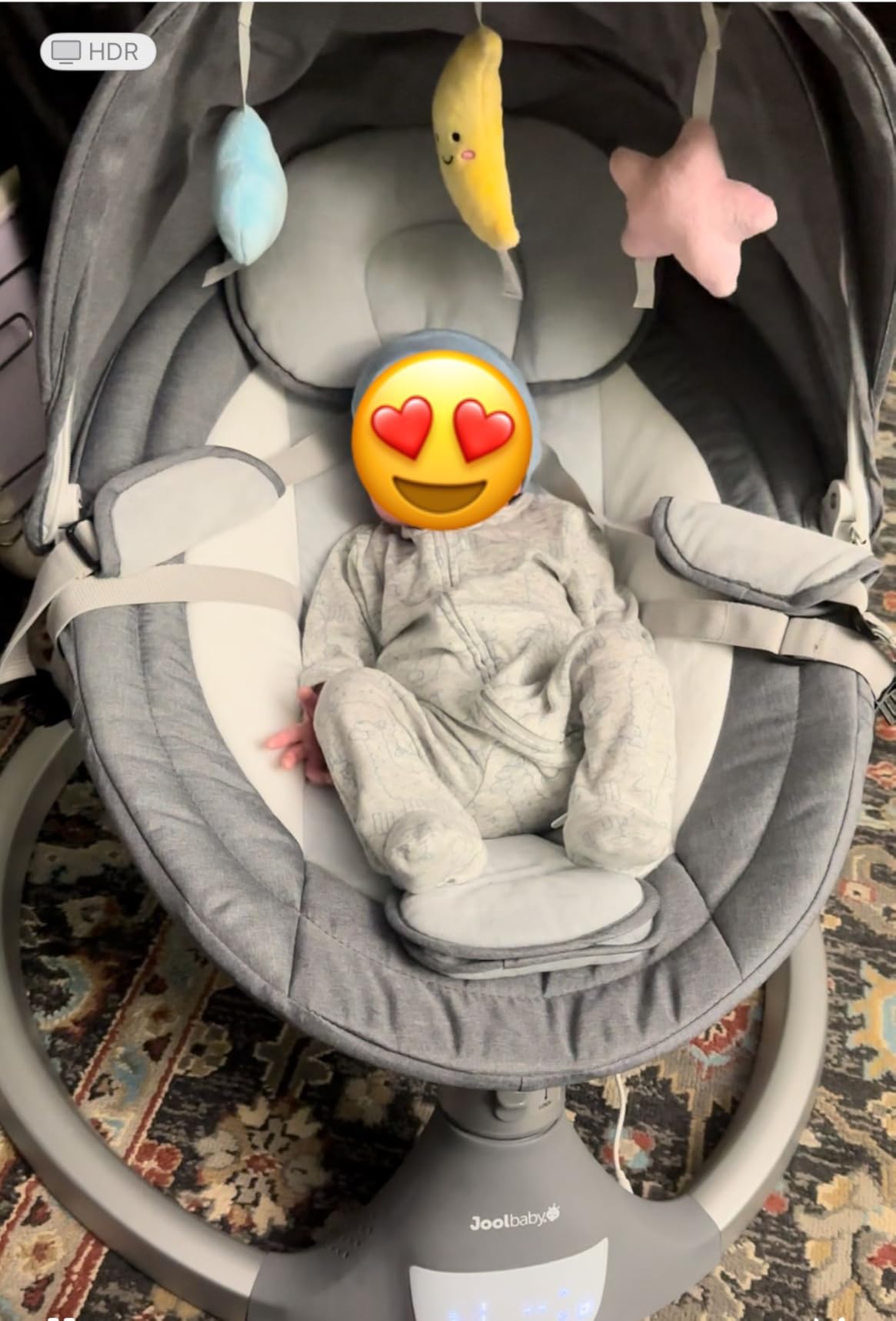 Jool Baby Nova Baby Swing for Infants – Bluetooth Music, Remote (Gray) | Keep Baby Happy While Getting Things Done – Gentle Side-to-Side Motion Helps Baby Feel Content customer photo 1
