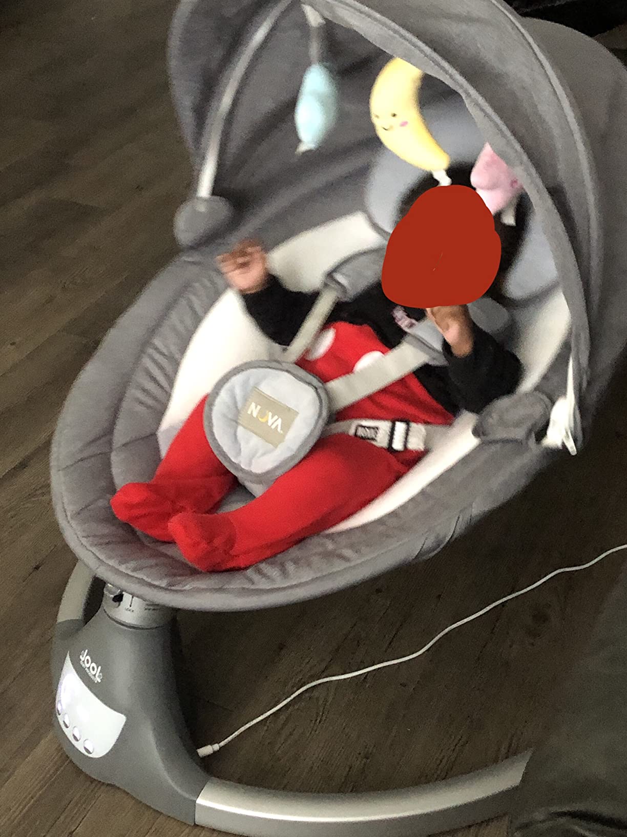 Jool Baby Nova Baby Swing for Infants – Bluetooth Music, Remote (Gray) | Keep Baby Happy While Getting Things Done – Gentle Side-to-Side Motion Helps Baby Feel Content customer photo 2