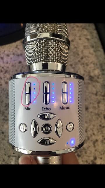 Amazmic Kids Karaoke Microphone Machine Toys for Girls Bluetooth Microphone with LED Light, Christmas Birthday Gift for Girls Boys 3-12+ Years Old (Blue) customer photo 1