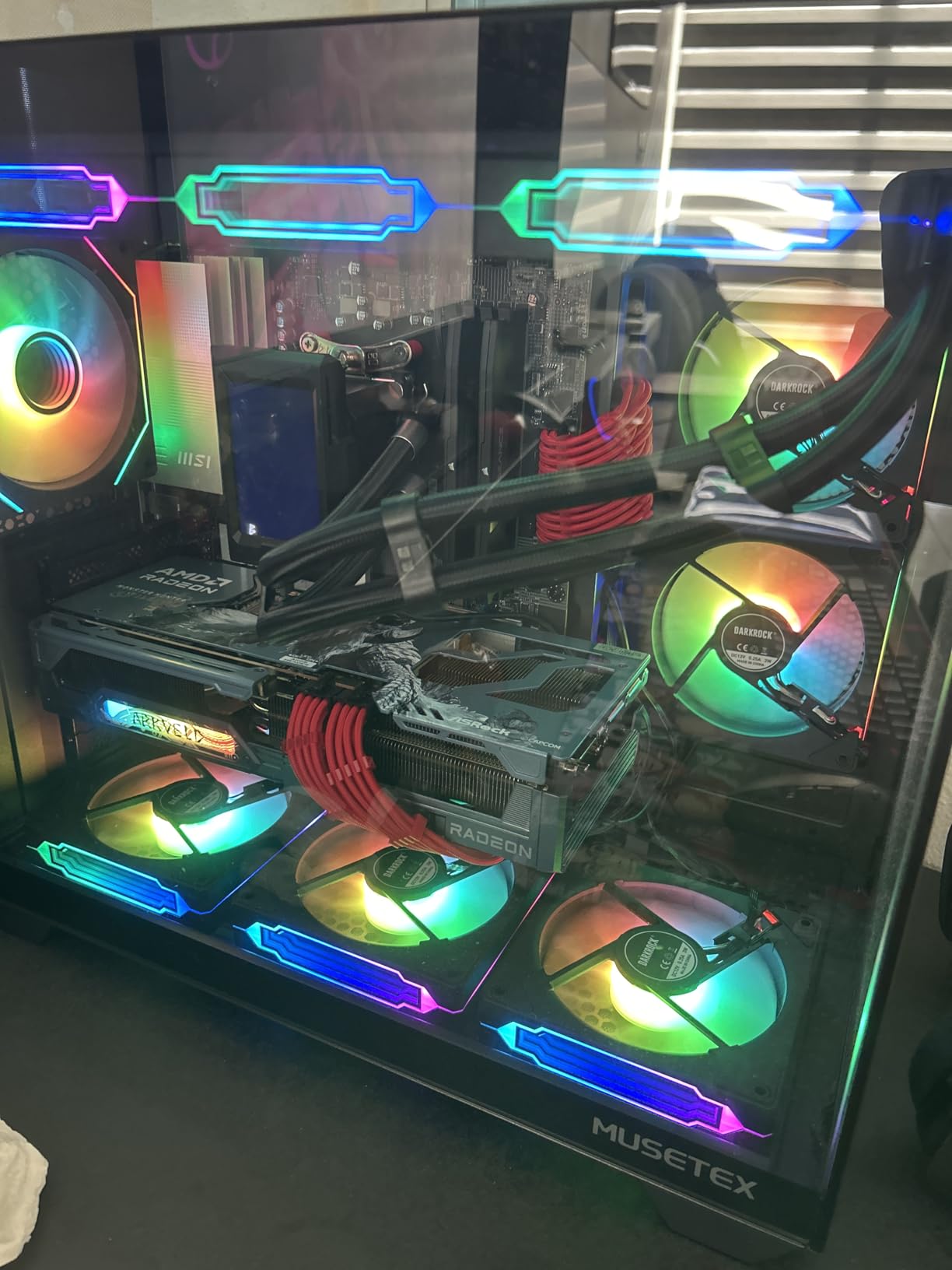 AsiaHorse Upgraded 16AWG PSU Cable Extension Sleeved Custom Mod GPU PC Power Supply Soft Braided Cables with Two Color Comb Kit 24P/8P to 6+2P/8P to 4+4P 30CM customer photo 1
