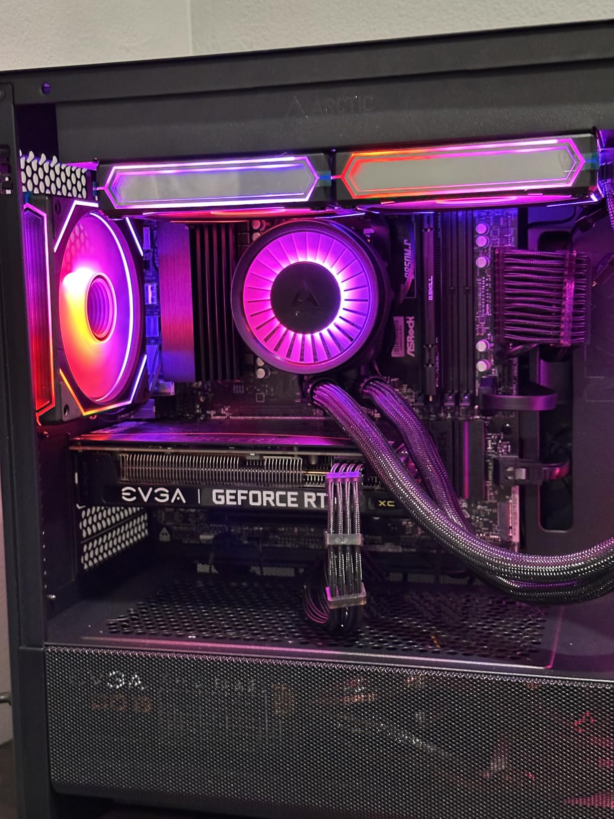 AsiaHorse Upgraded 16AWG PSU Cable Extension Sleeved Custom Mod GPU PC Power Supply Soft Braided Cables with Two Color Comb Kit 24P/8P to 6+2P/8P to 4+4P 30CM customer photo 2