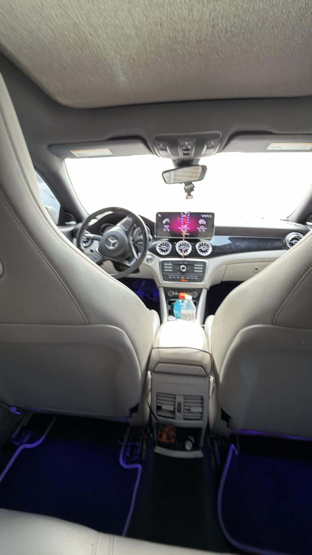 Xprite RGB LED Car Interior Bluetooth USB Light Strip, w/Wireless Remote and APP Control,4 PCS Under Dash Footwell Ambient Lights Kits, DIY Music Mode Universal for Vehicle Internal, SUV, Trucks customer photo 1