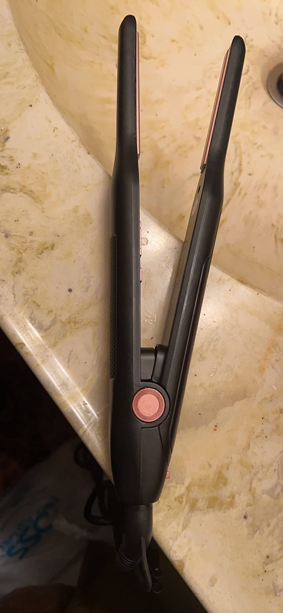 K&K 3/10 inch Plate Small Mini Ceramic Flat Iron Nano Tourmaline Flat Irons for Short Hair Pixie Cut Pencil Straightener for Women Dual Votage customer photo 2