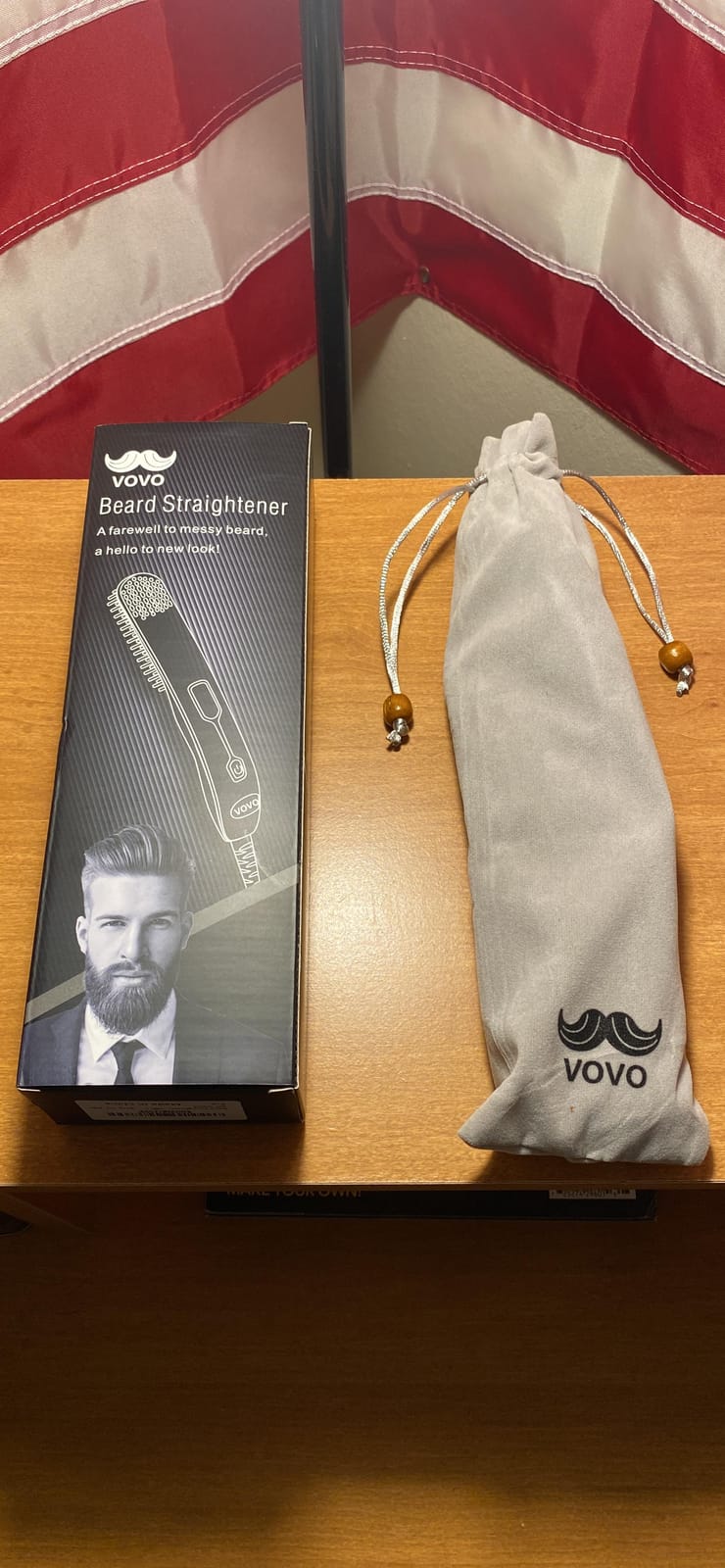 VOVO Beard Straightener Comb Upgrade Professional 2 in 1 Men's Beard Straightening Heated Hair Straightening Brush Portable Anti-Burn 6 Temperature Adjustable with LED Display for Home and Travel customer photo 1