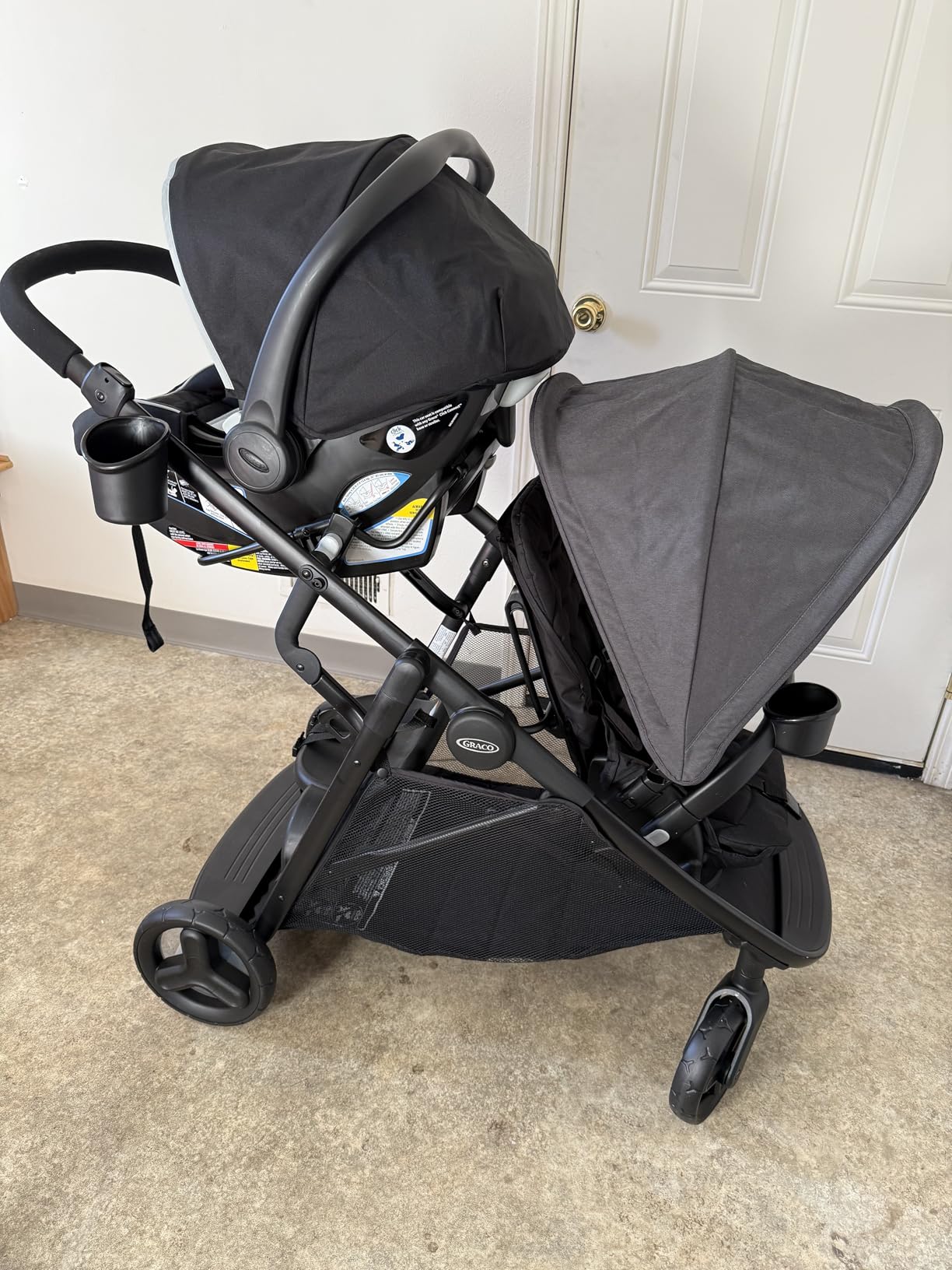 Graco Ready2Grow 2.0 Double Stroller, Twin Baby Stroller Features Bench Seat and Standing Platform Options, Compact Fold Perfect for Baby Travel, Rafa customer photo 1
