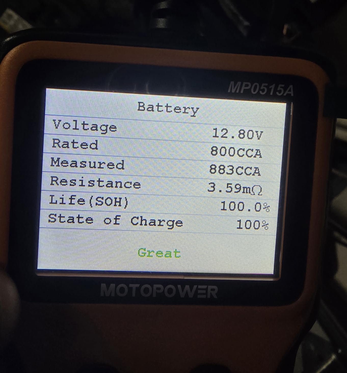 MOTOPOWER MP0515A 12V Car Battery Tester Automotive 100-2000 CCA Battery Load Tester Auto Cranking and Charging System Tester customer photo 2