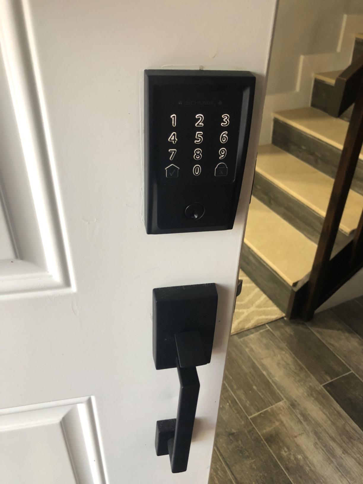 Schlage Encode Wi-Fi Smart Lock with Century Handleset, Matte Black | Entry Set, For Front Door customer photo 2