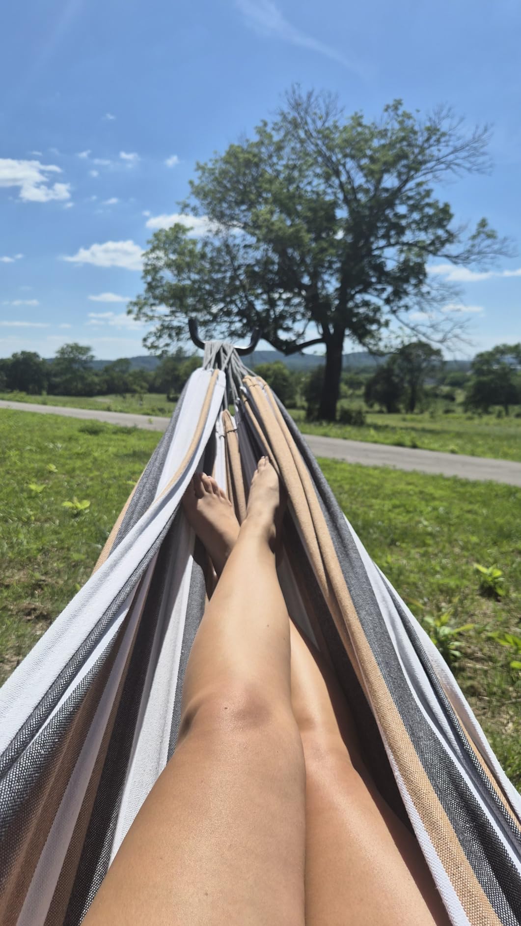 PNAEUT Double Hammock with Stand for Outside, Heavy-Duty, Portable (Coffee) customer photo 2