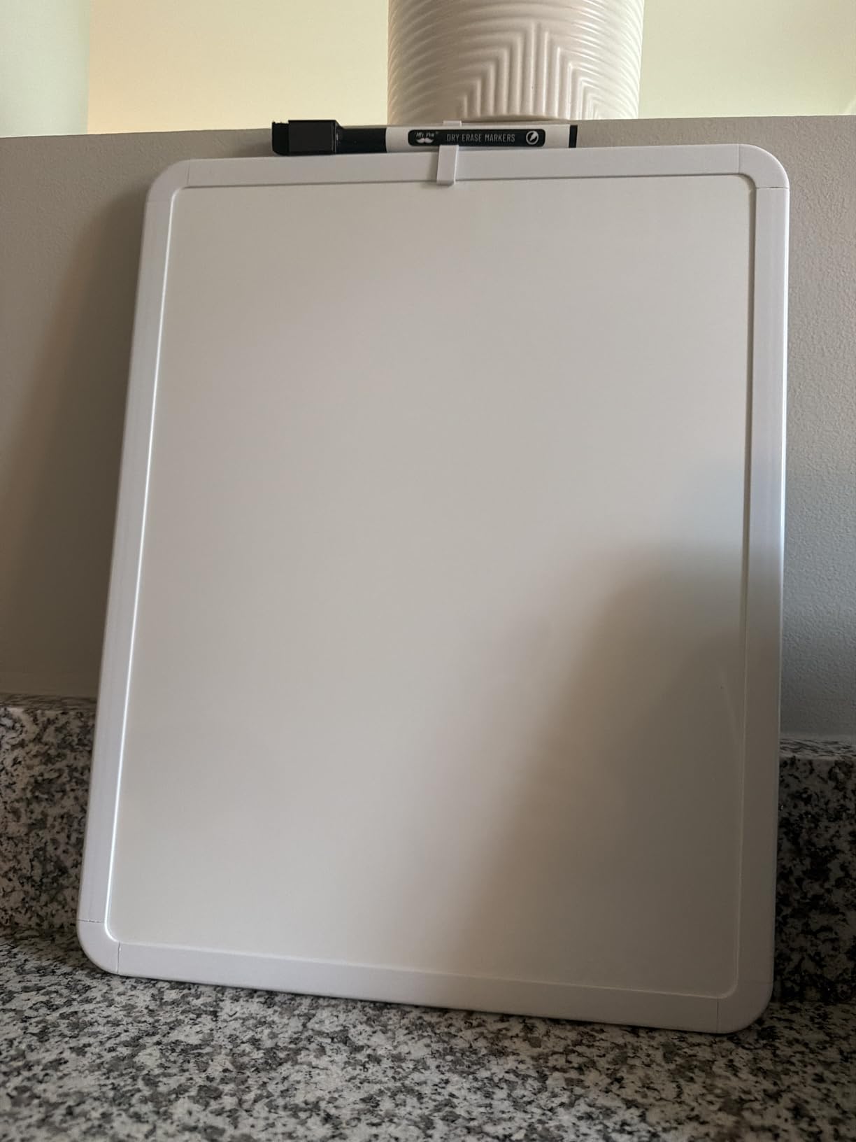 Mr. Pen- Dry Erase Board, 14” x 11”, White Frame | Includes Black Dry Erase Marker, Small Mini White Board for Students, Fridge, Wall, Locker, Double Sided Tapes Included customer photo 1