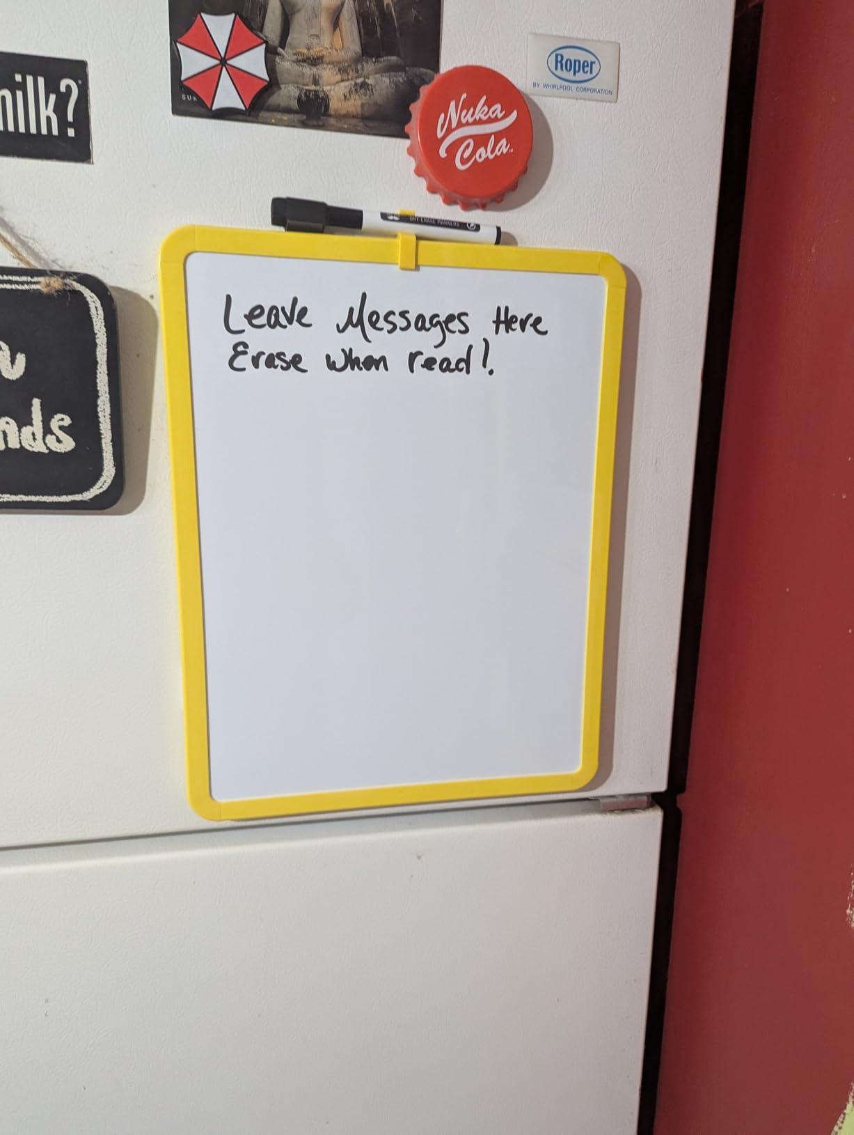Mr. Pen- Dry Erase Board, 14” x 11”, White Frame | Includes Black Dry Erase Marker, Small Mini White Board for Students, Fridge, Wall, Locker, Double Sided Tapes Included customer photo 2