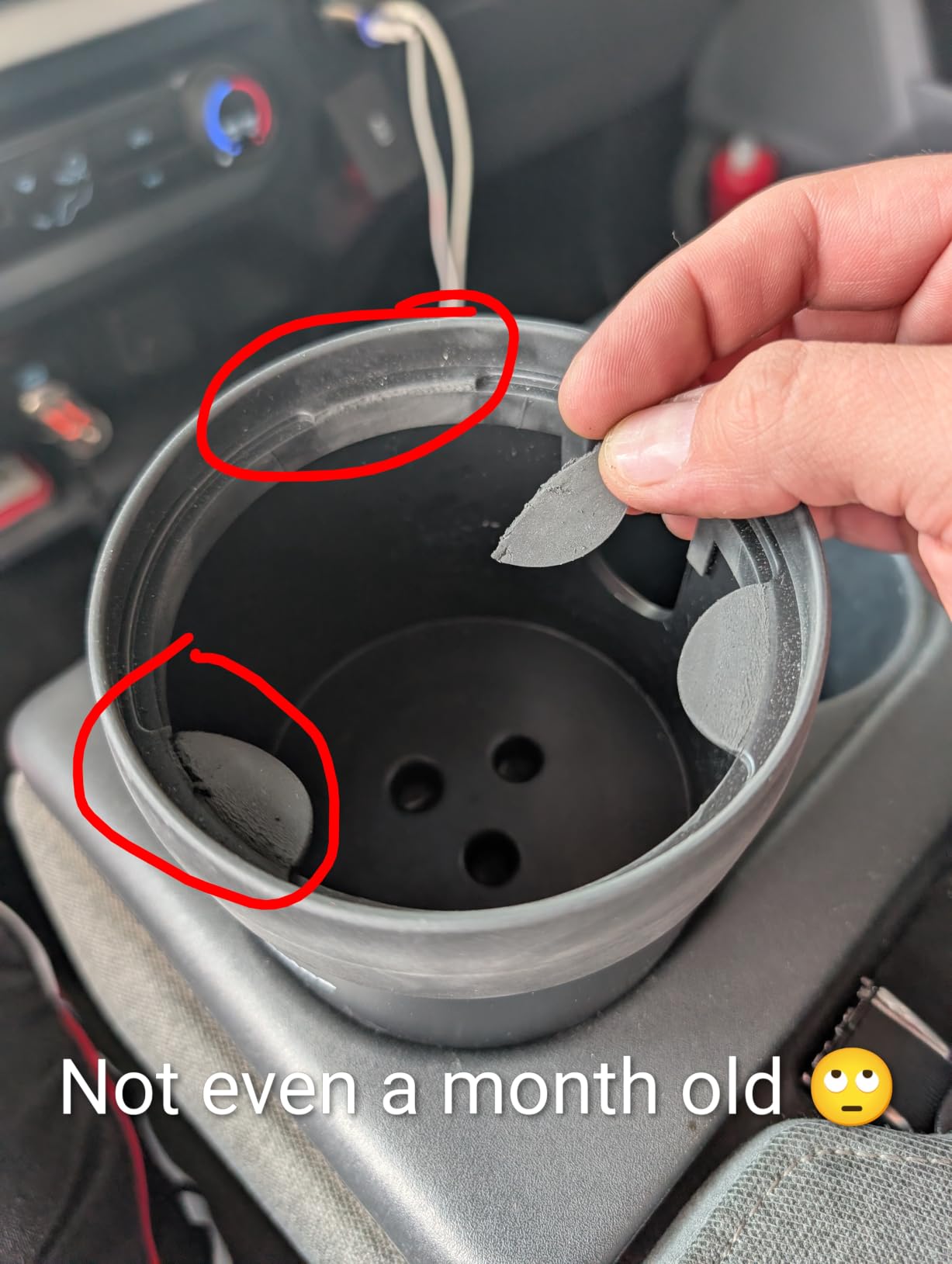 Amazon Basics Car Cup Holder Expander with Adjustable Base, Securely Holds Large Bottles 3.4 to 3.8 in Diameter, Compatible with Yeti, Hydro Flask, Easy Installation, Black customer photo 1